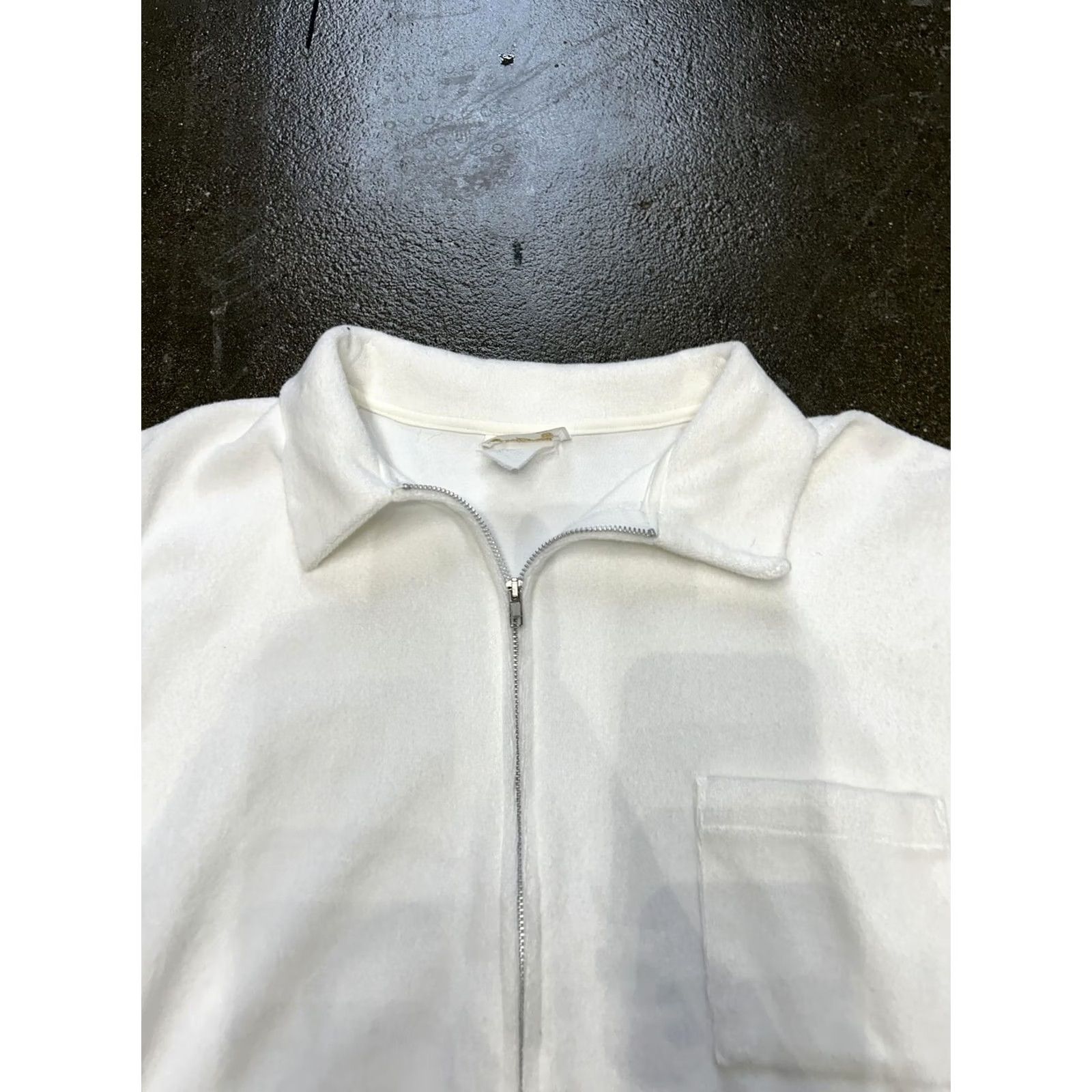 Vintage Womens Polo Shirt White Full Zip Collared Short Sleeve Pockets Relaxed Fit M Size M / US 6-8 / IT 42-44 - 2 Thumbnail