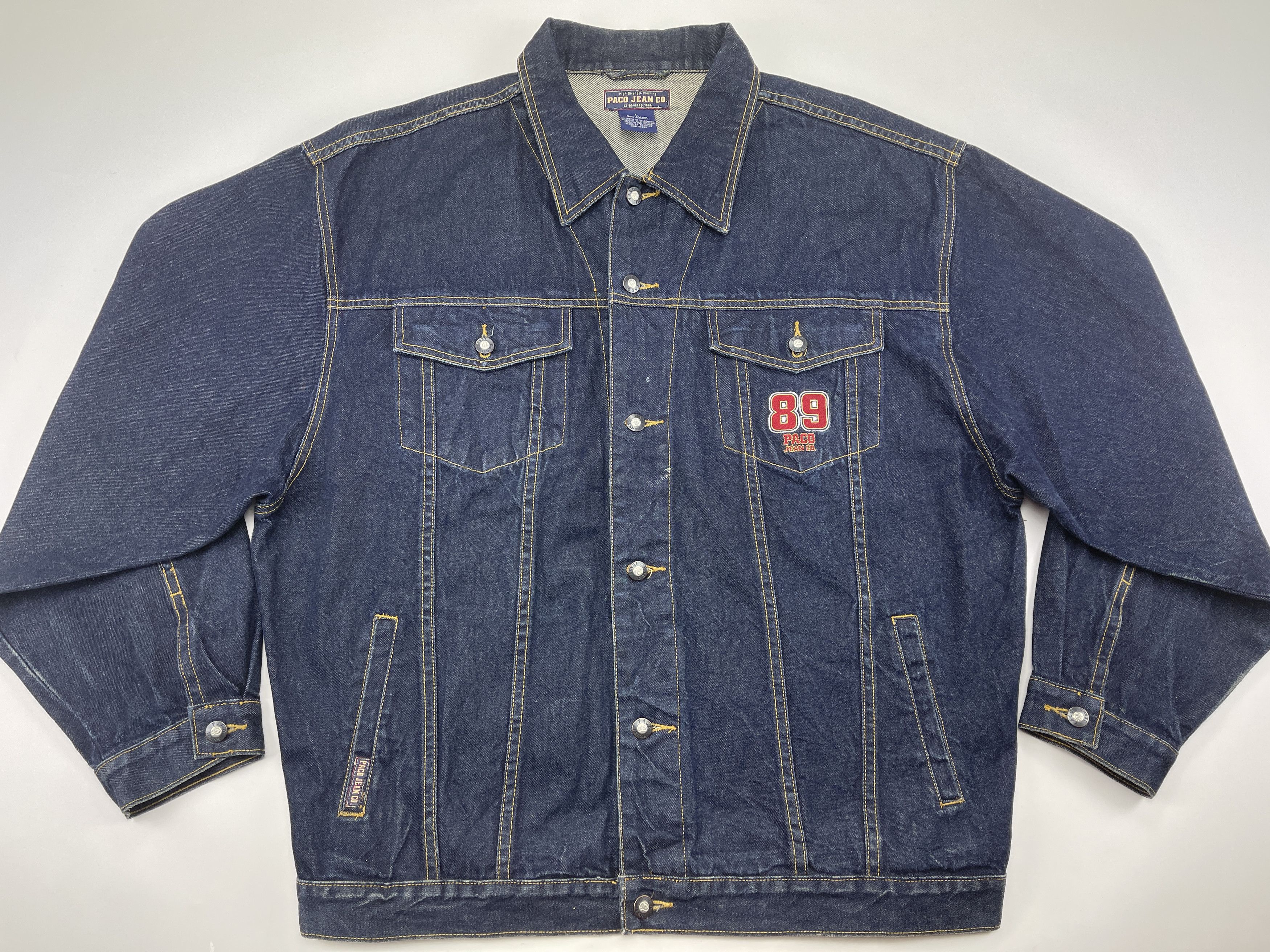 Vintage Paco jacket, Paco Sport, vintage denim jacket, 90s hip hop L Size US L / EU 52-54 / 3 - 8 Thumbnail