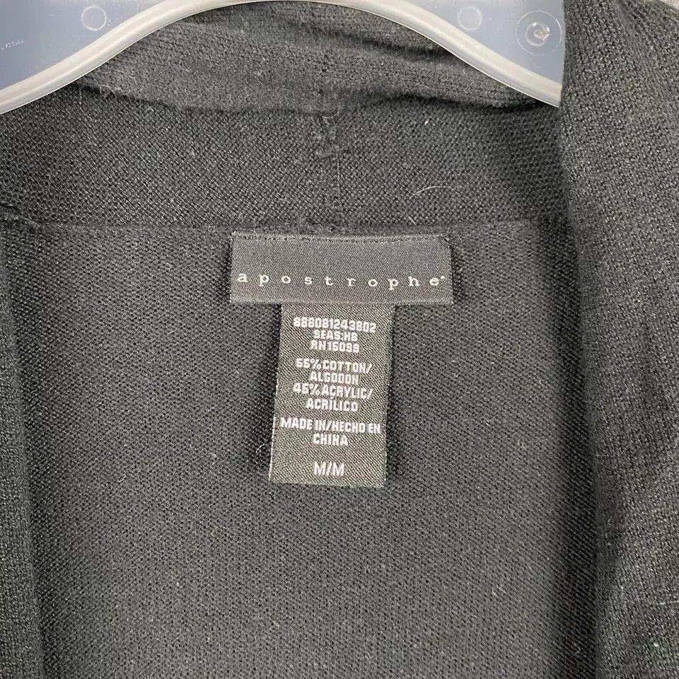 Other Apostrophe Cardigan Medium Women's Cotton Blend Black M Size M / US 6-8 / IT 42-44 - 2 Thumbnail