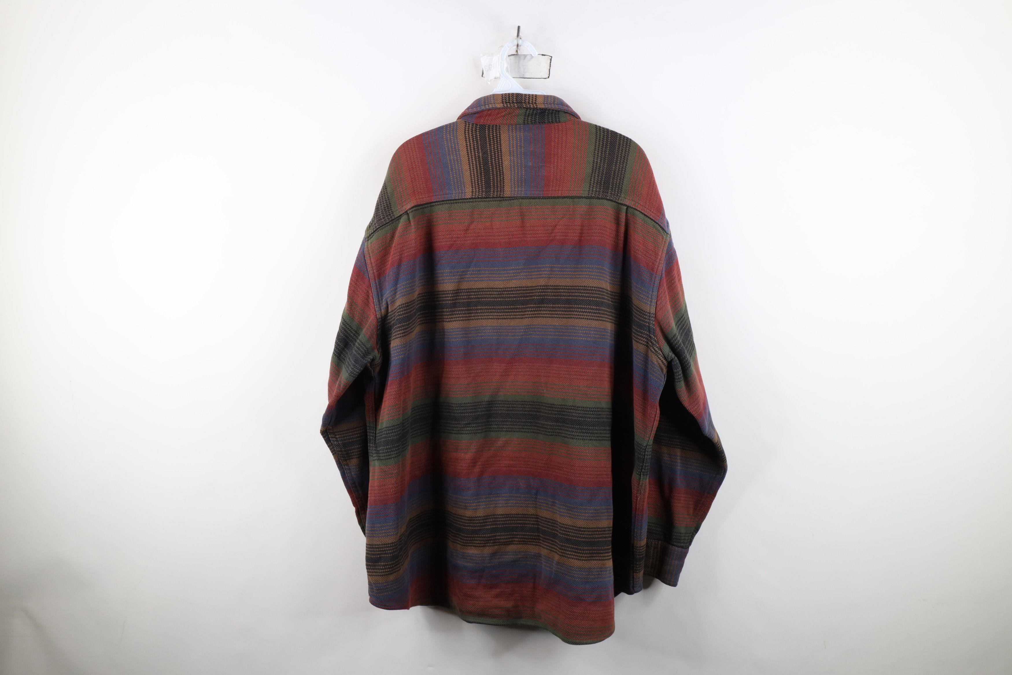 Vintage Vintage 90s Streetwear Heavy Button Shirt Rainbow Striped Size US XXL / EU 58 / 5 - 13 Thumbnail