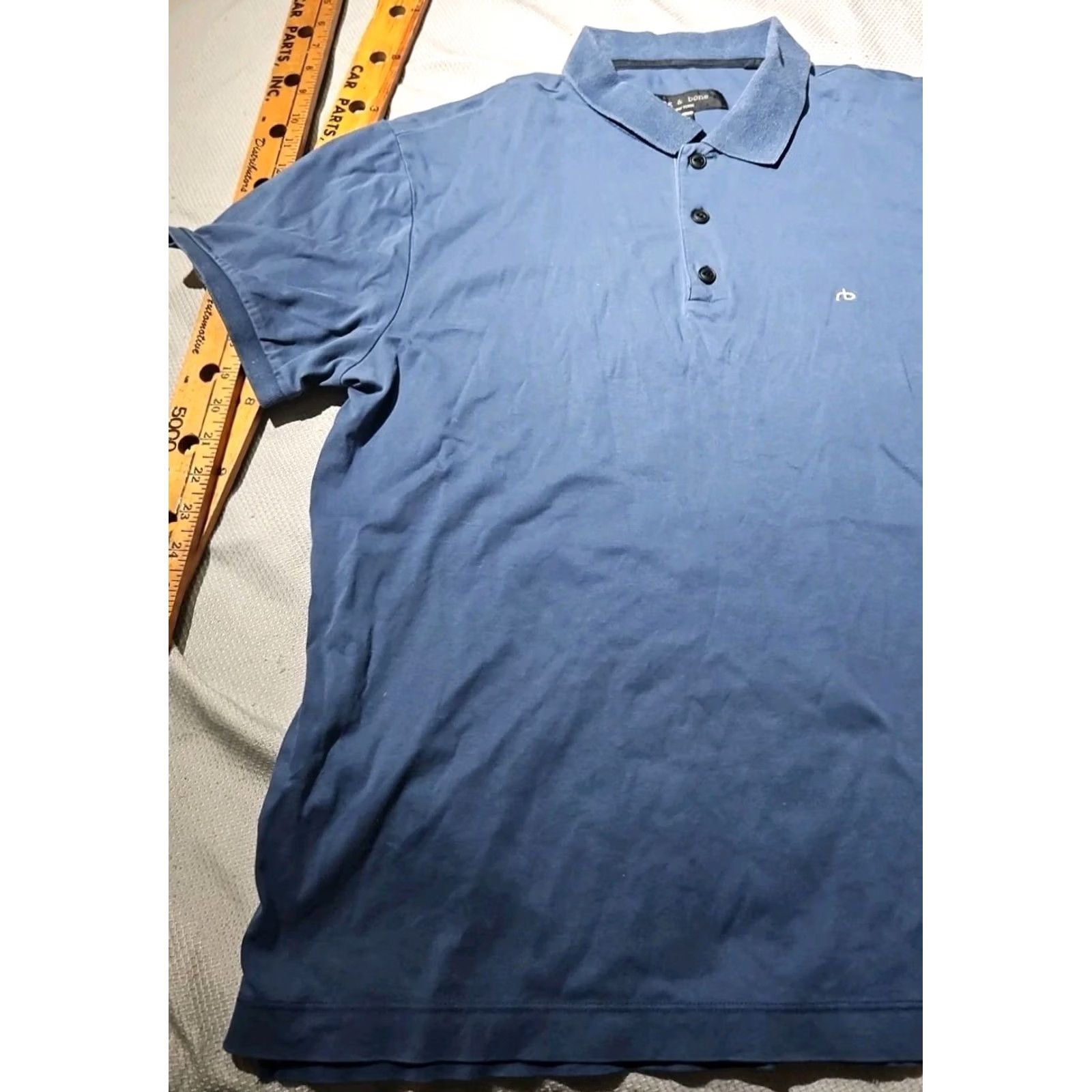 Rag & Bone Rag & bone Shirt Mens Large Blue Polo Button Up Golf Casual Preppy Logo Shirt Size US L / EU 52-54 / 3 - 3 Thumbnail