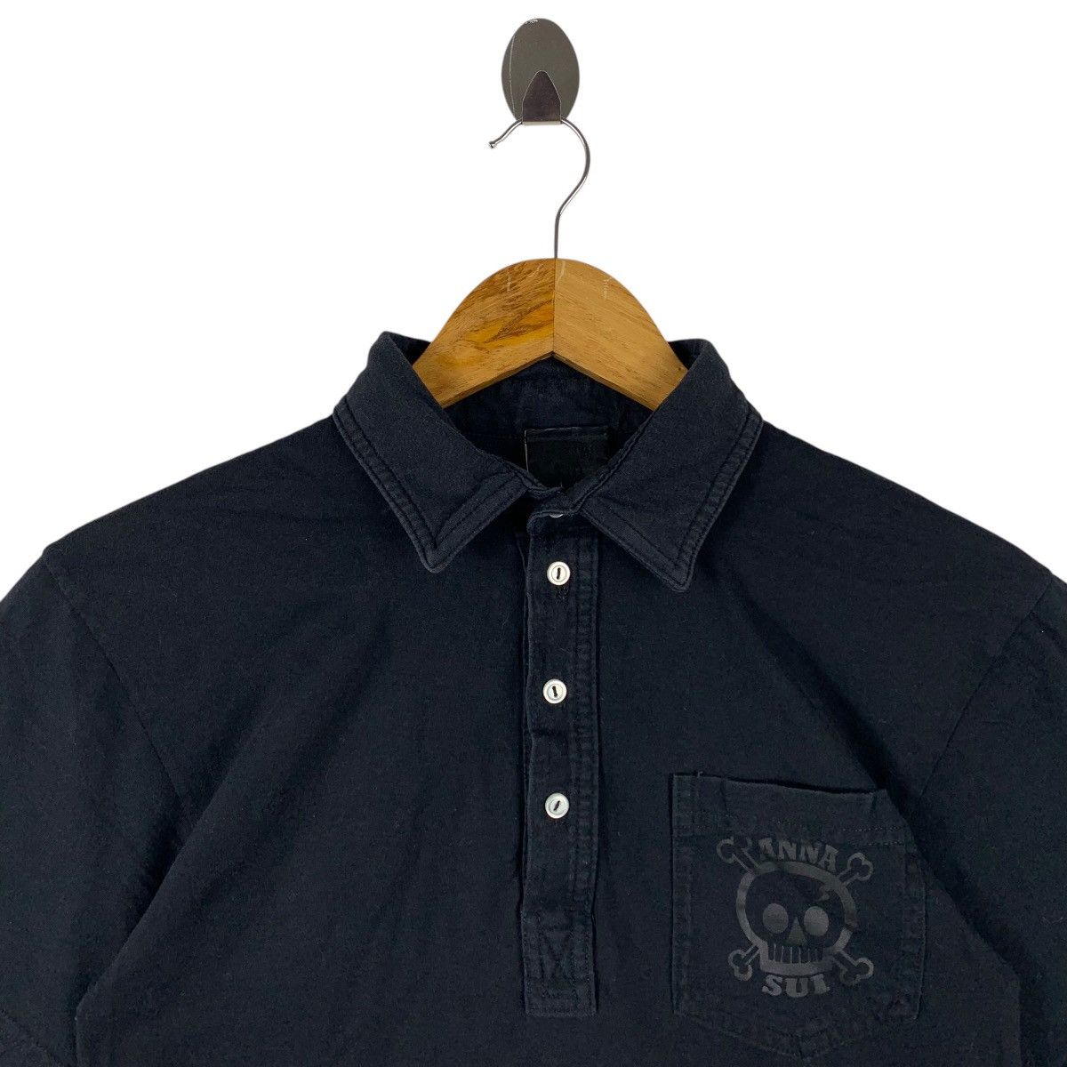 Japanese Brand × Vintage Vintage ANNA SUI pocket printed polo tee Size US S / EU 44-46 / 1 - 2 Thumbnail