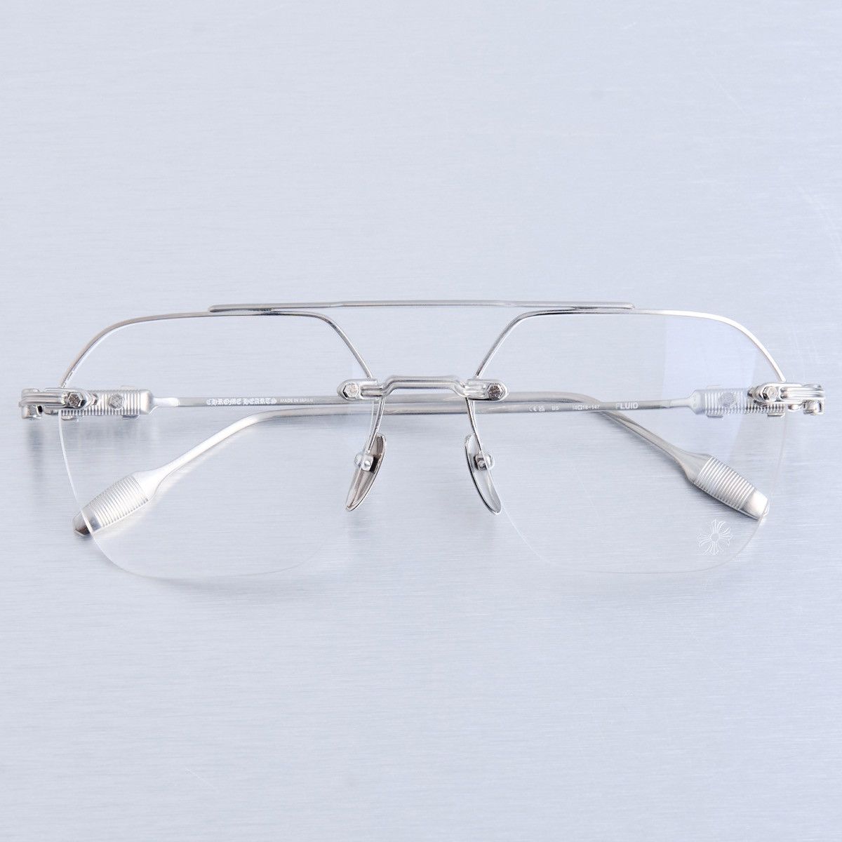 Chrome Hearts CHROME HEARTS FLUID BRUSHED SILVER GLASSES Size ONE SIZE - 6 Thumbnail