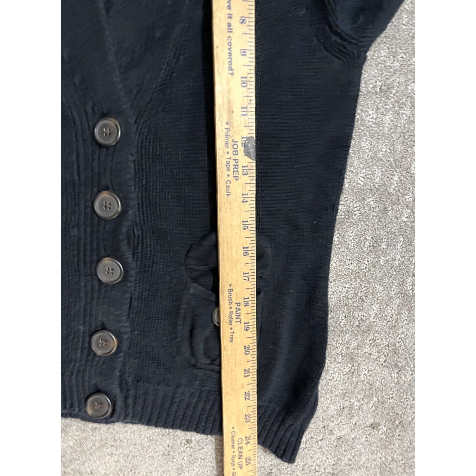Banana Republic BANANA REPUBLIC Cardigan Womens Large Black Cotton Knit Long Sleeve Casual Classic Size L / US 10 / IT 46 - 6 Thumbnail