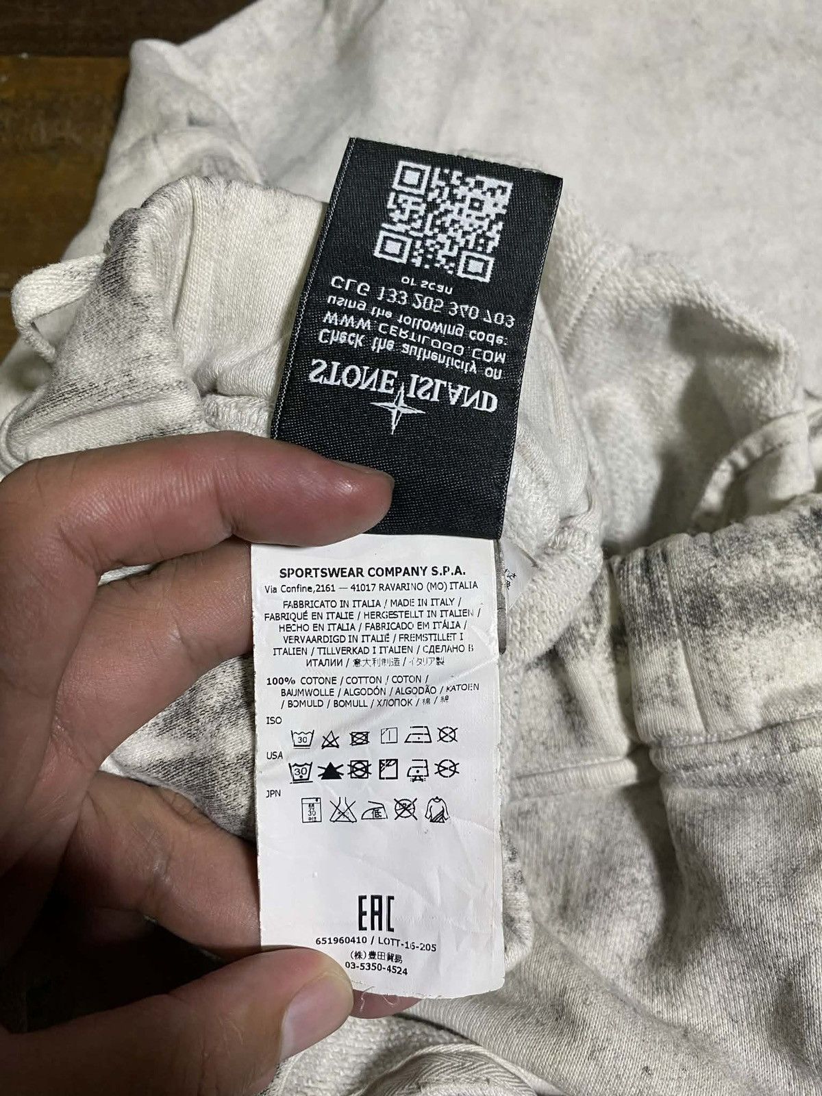 Stone Island Stone Island Fall Out White Sweatpants Size US 32 / EU 48 - 9 Thumbnail