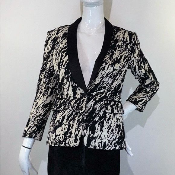 Rag & Bone RAG & BONE Harper Tuxedo Jacquard Blazer Jacket Size: 00 Size XXS / US 00 / IT 34 - 1 Thumbnail