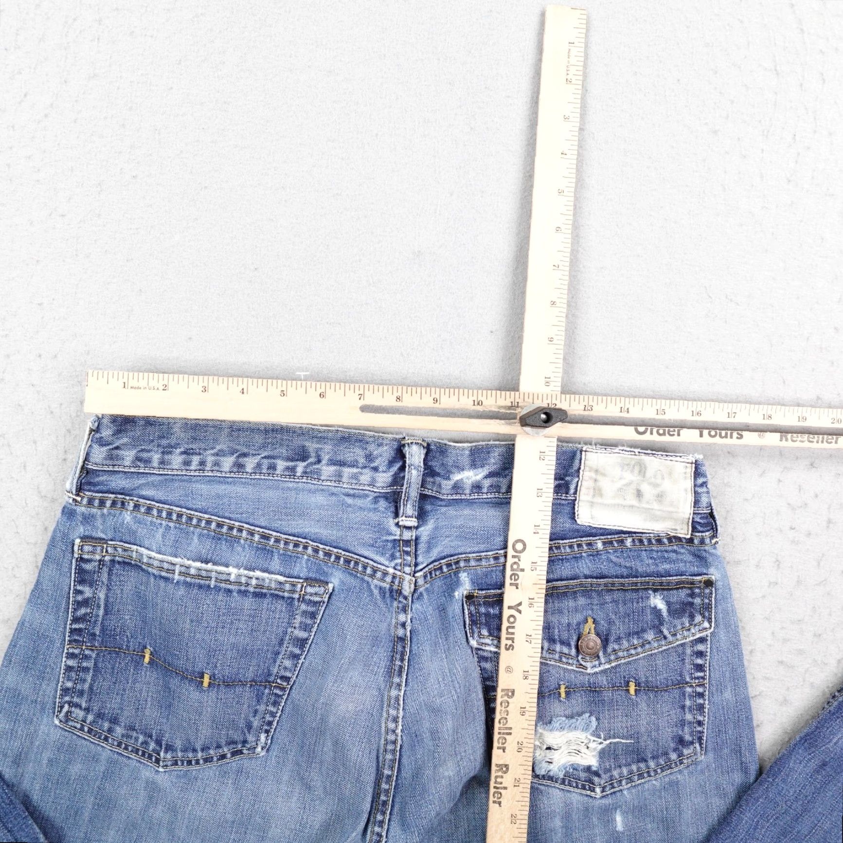 Polo Ralph Lauren Polo Ralph Lauren Jeans Mens 34x34 Denim Blue Distressed Faded 867 York Classic Straight Size US S / EU 44-46 / 1 - 7 Thumbnail