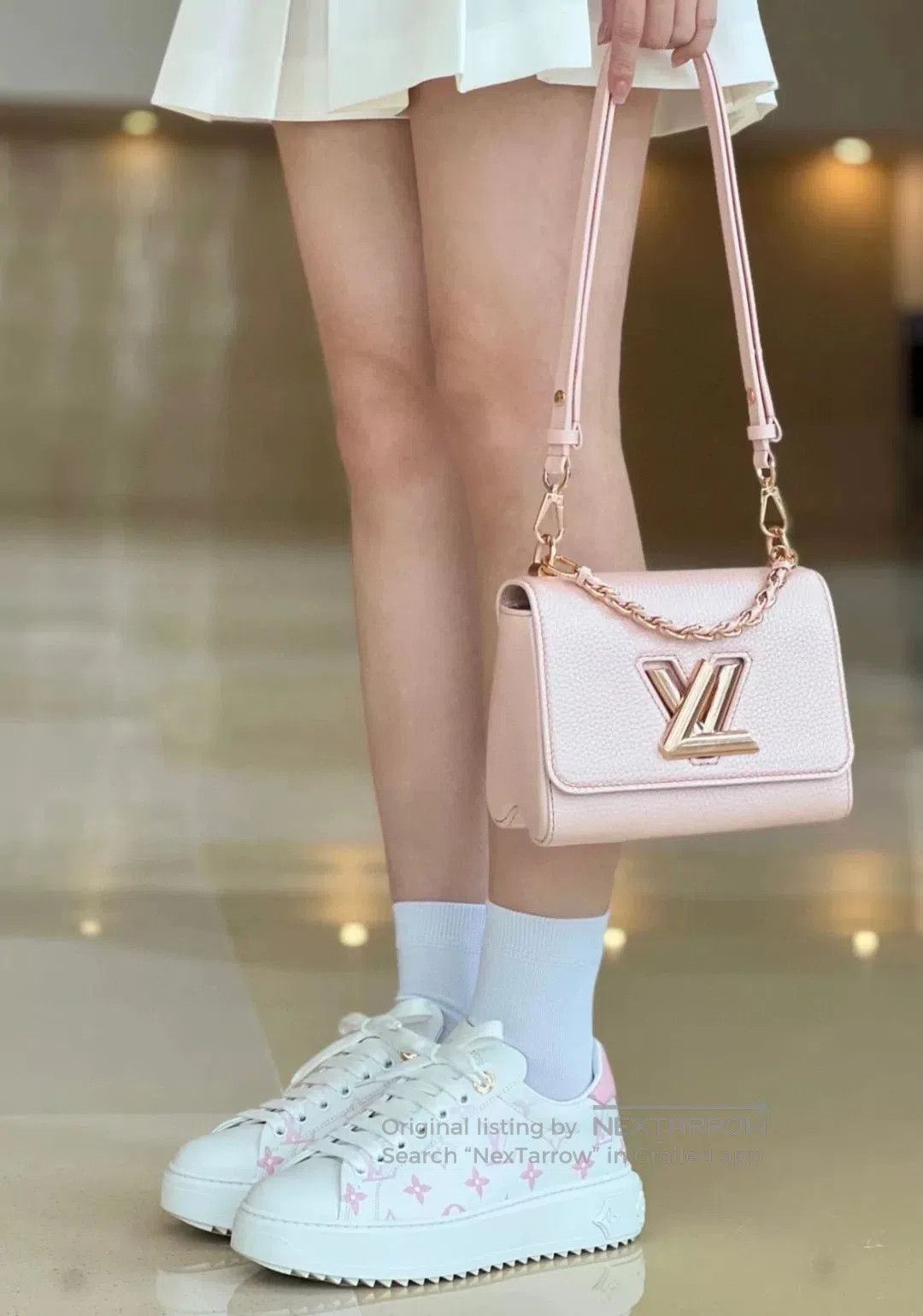 Louis Vuitton LV Logo Pink Gradient White Sneakers. Size US 4 / IT 34 - 9 Thumbnail