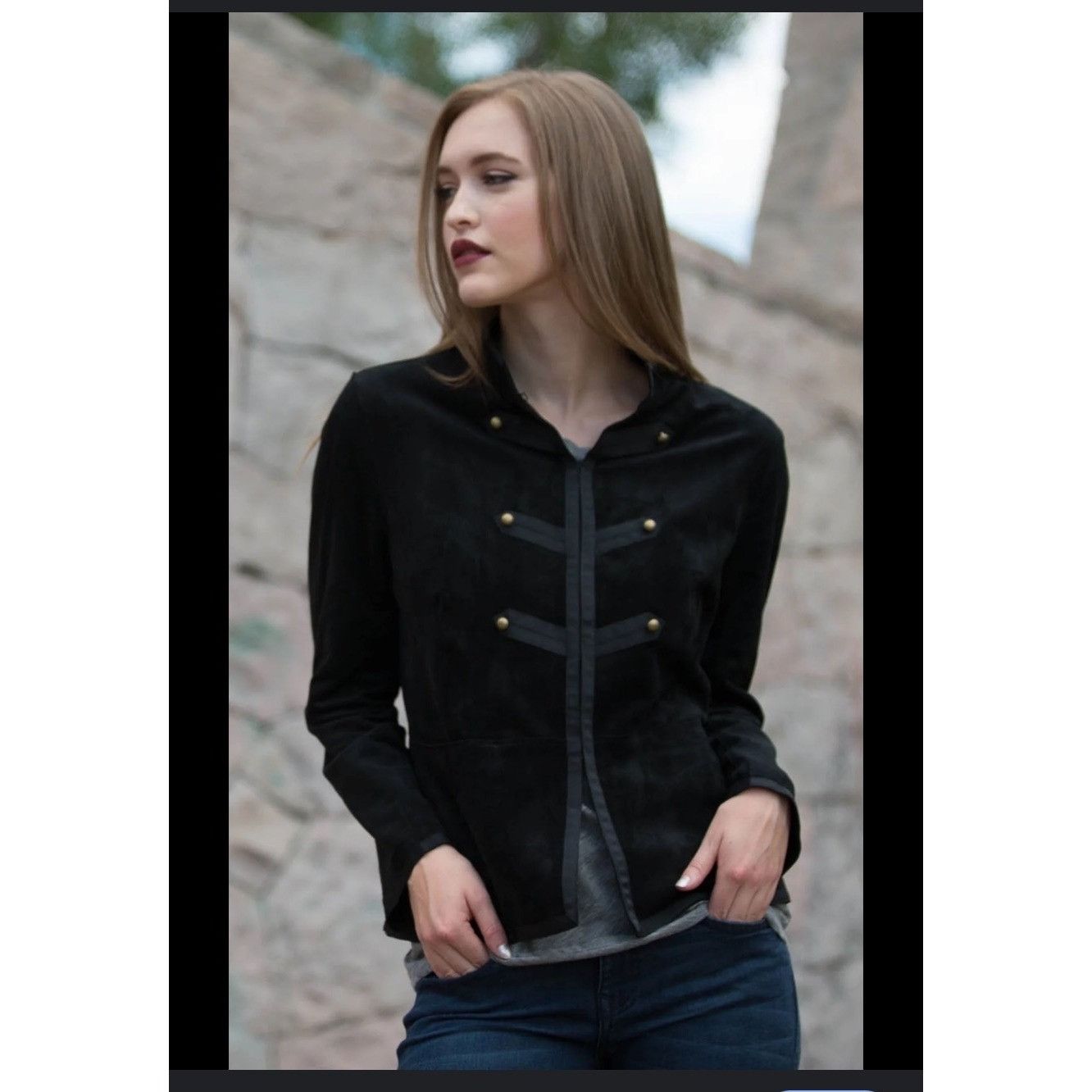 Velvet Velvet By Graham & Spencer Black Military-Style Jacket With Size S / US 4 / IT 40 - 1 Thumbnail