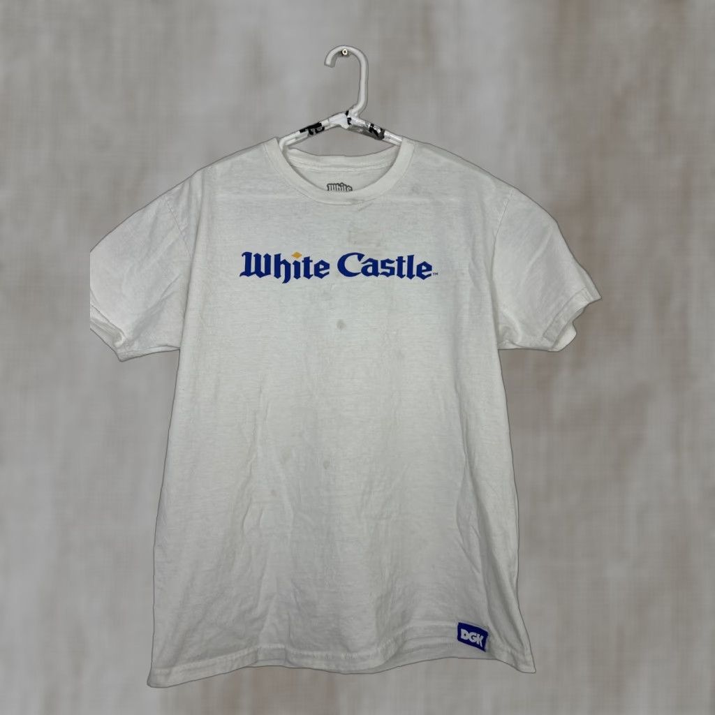 DGK DGK White Castle T-Shirt Mens Large White Graphic Short Sleeve Crew Neck Stains Size US L / EU 52-54 / 3 - 1 Thumbnail
