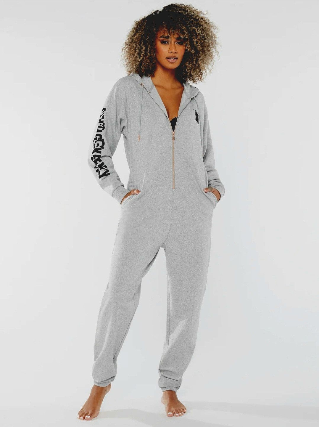 Fenty × Rihanna Savage X Fenty Jumpsuit Women SZ Large Gray Hooded Forever Size 32" / US 10 / IT 46 - 5 Thumbnail