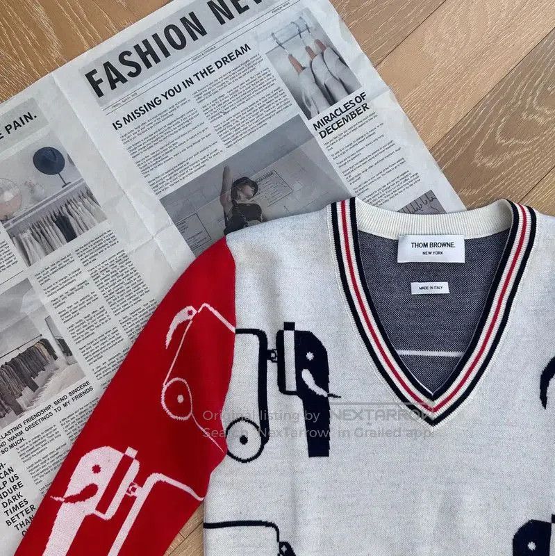 Thom Browne Thom Browne Gray Wool Sweater for Women . Size S / US 4 / IT 40 - 5 Thumbnail