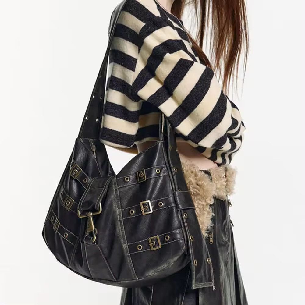 Vintage Y2K Vintage Harajuku Black Hobo Shoulder Bag Size ONE SIZE - 4 Thumbnail