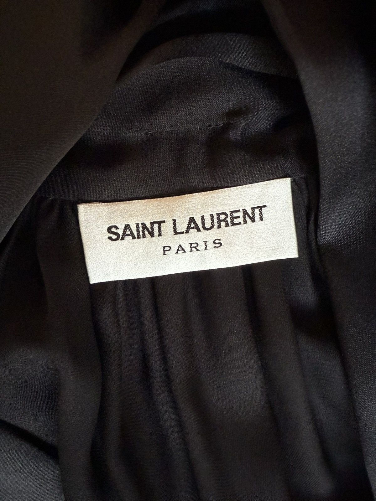 Saint Laurent Paris SS24 Saint Laurent Lavalliere-Neck Top in Silk Satin Size US XS / EU 42 / 0 - 23 Thumbnail