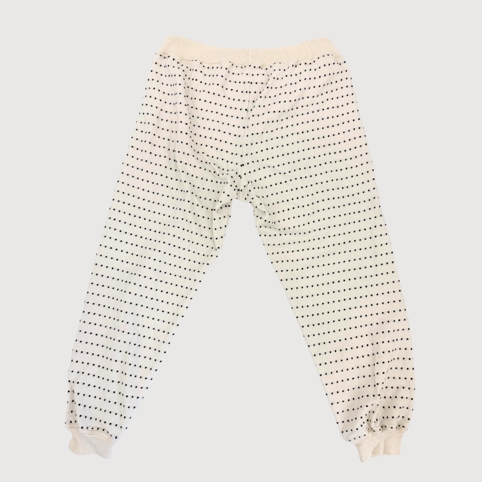Unknown London The Great Swiss Dot Crop Sweatpants Cream Black Sz 1 Size 28" / US 6 / IT 42 - 3 Thumbnail