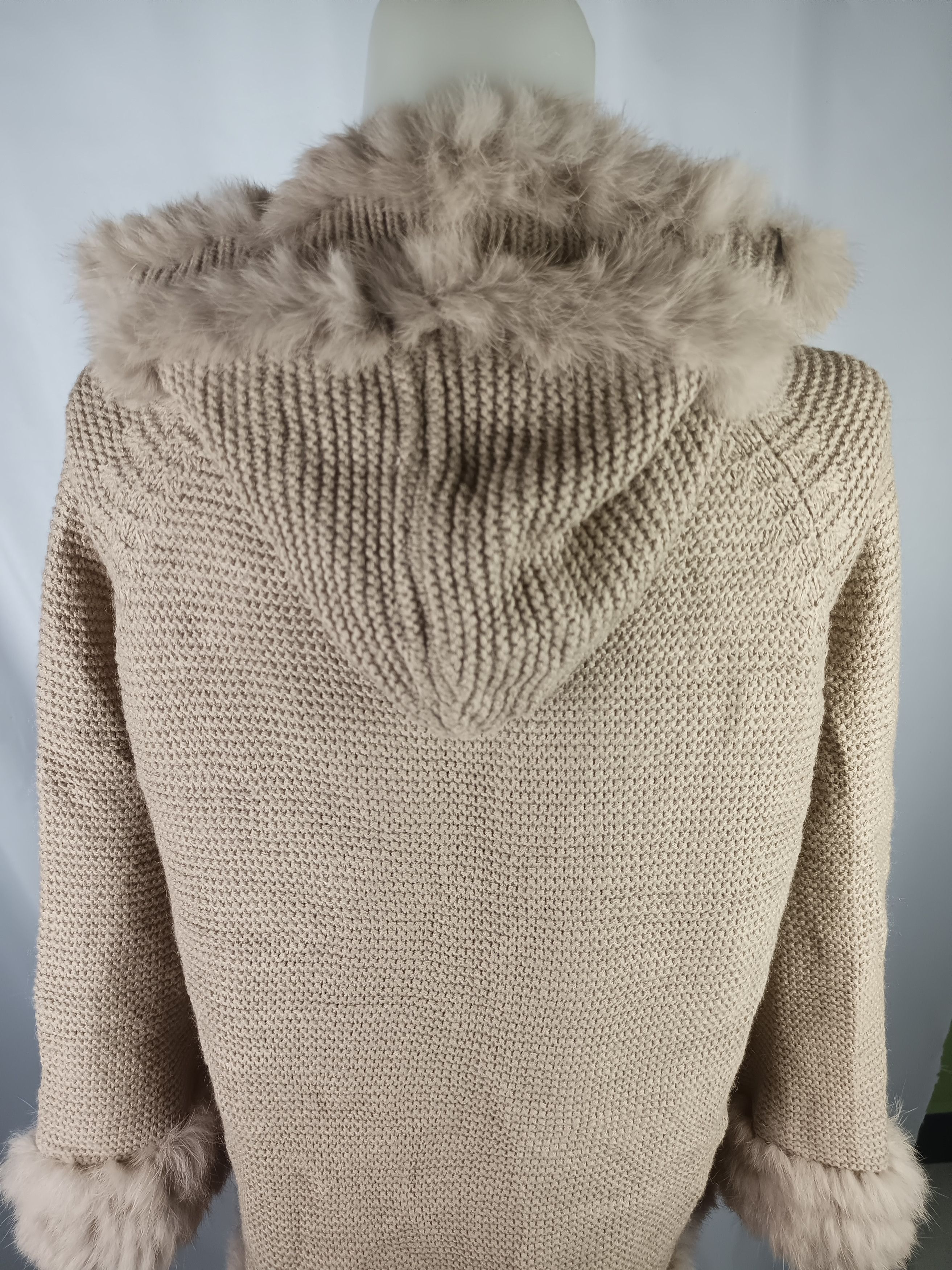 Designer × Japanese Brand VICKY Faux Fur Knit Toggle Jacket Size L / US 10 / IT 46 - 4 Thumbnail
