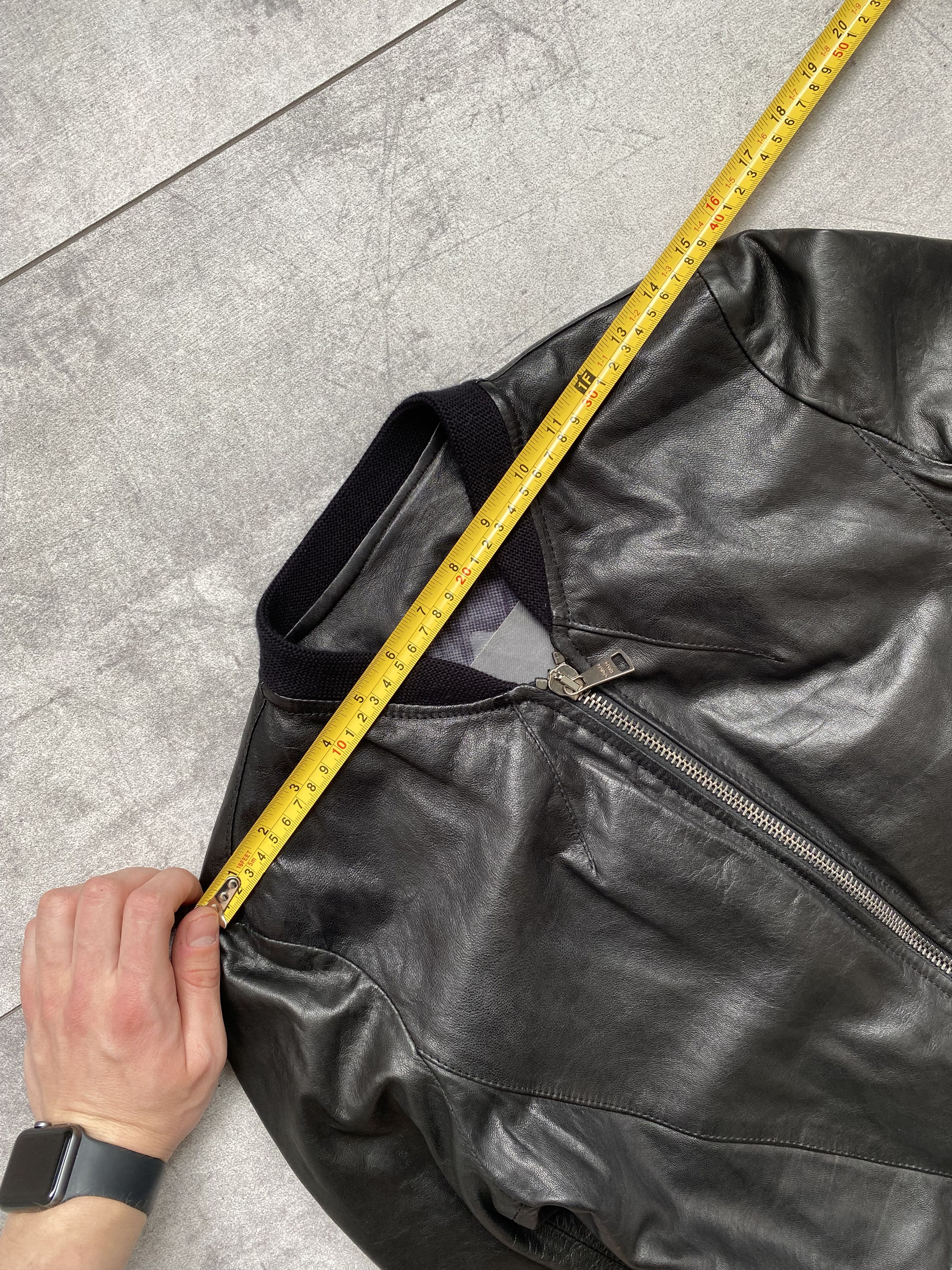 Archive Giorgio Brato Leather Bomber Jacket