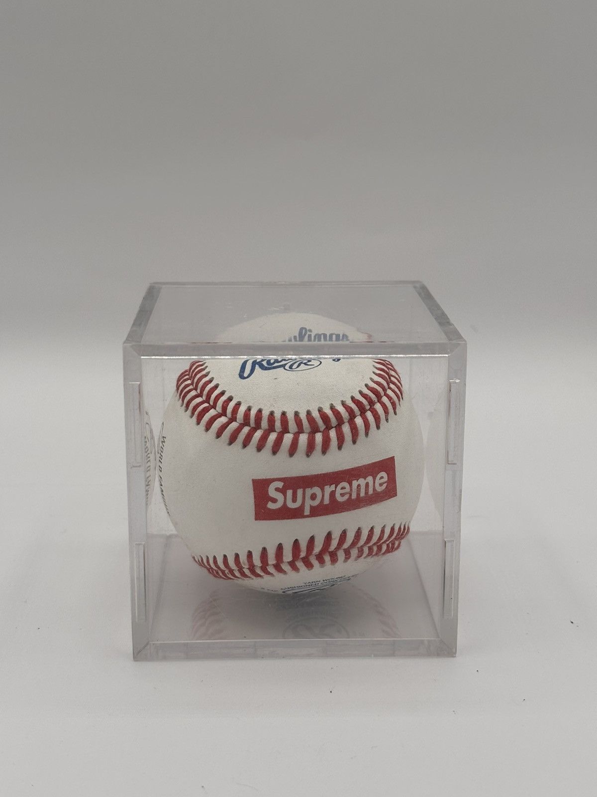 Supreme SS12 × Rawlings Baseball Red/White Box Logo BOGO