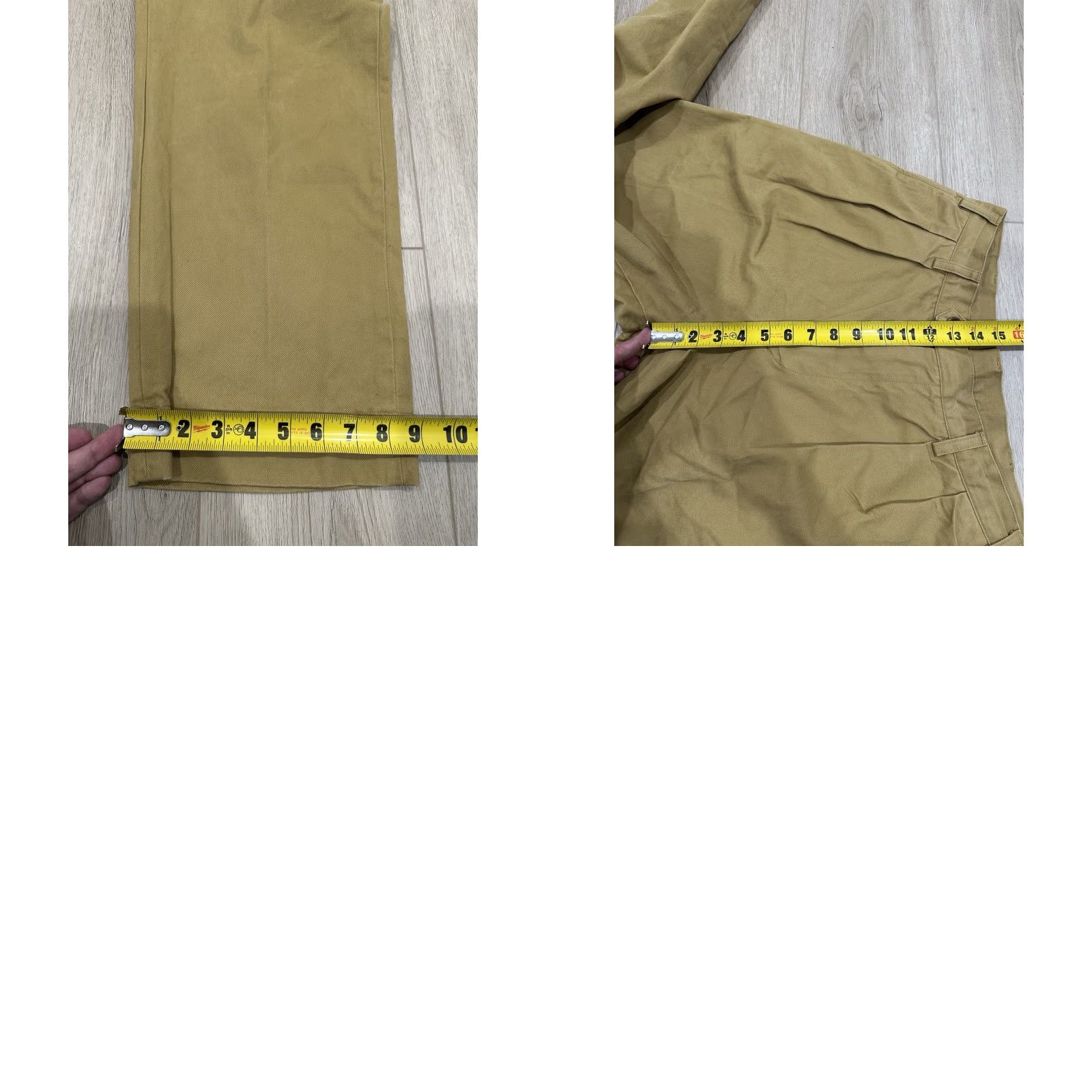 Doublet non-stock mfg Chino Pants Men 31x29 Beige Cotton Pleated 1930s IVY Style High Rise Trousers - Khaki Size US 31 - 9 Thumbnail