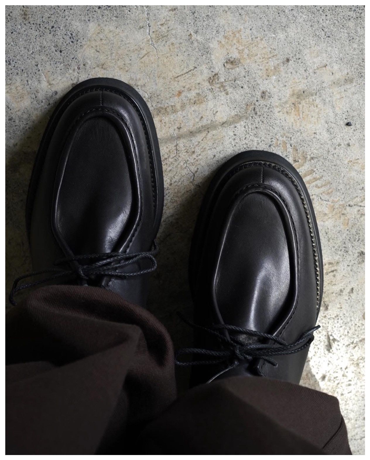 Japanese Brand 2000S TANDY BLACK LEATHER MOC TOE DERBY Size US 8 / EU 41 - 6 Thumbnail