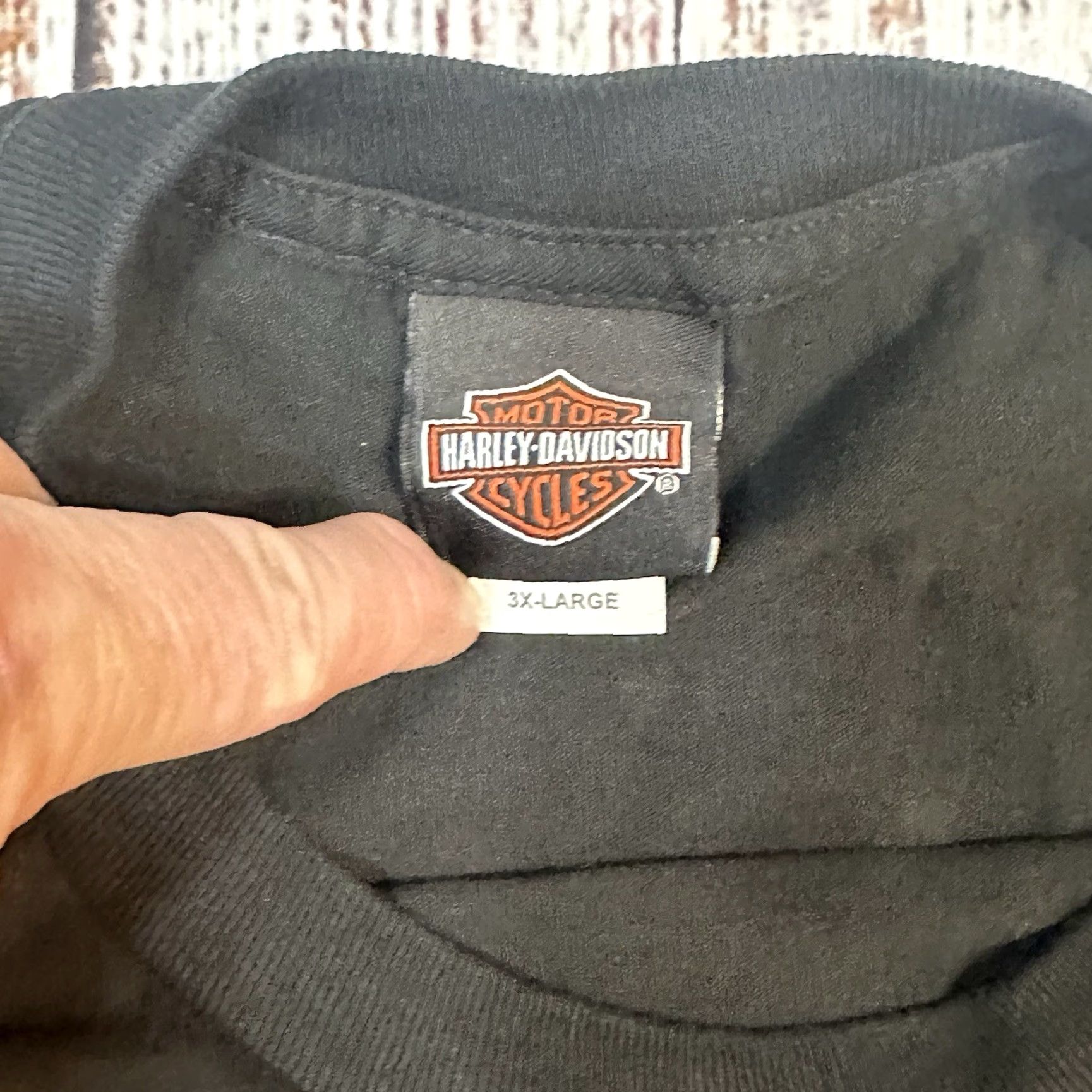 Harley Davidson Harley-Davidson American Legend Tee Shirt Mens 3XL Black Cotton Short Sleeve Crew Neck Mile High Aurora CO 2013 Biker Motorcycle Graphic Print Size US XXL / EU 58 / 5 - 4 Thumbnail
