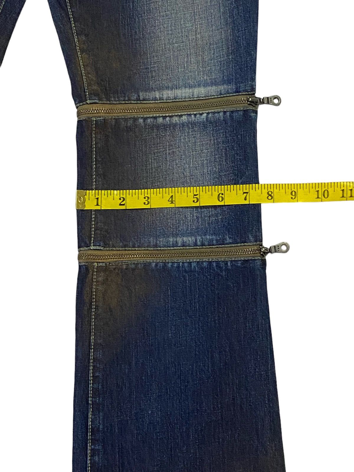 Beauty Beast Rare‼️Empire of the Baal Flare Multi-Zip Denim Jeans Size 30" / US 8 / IT 44 - 10 Thumbnail