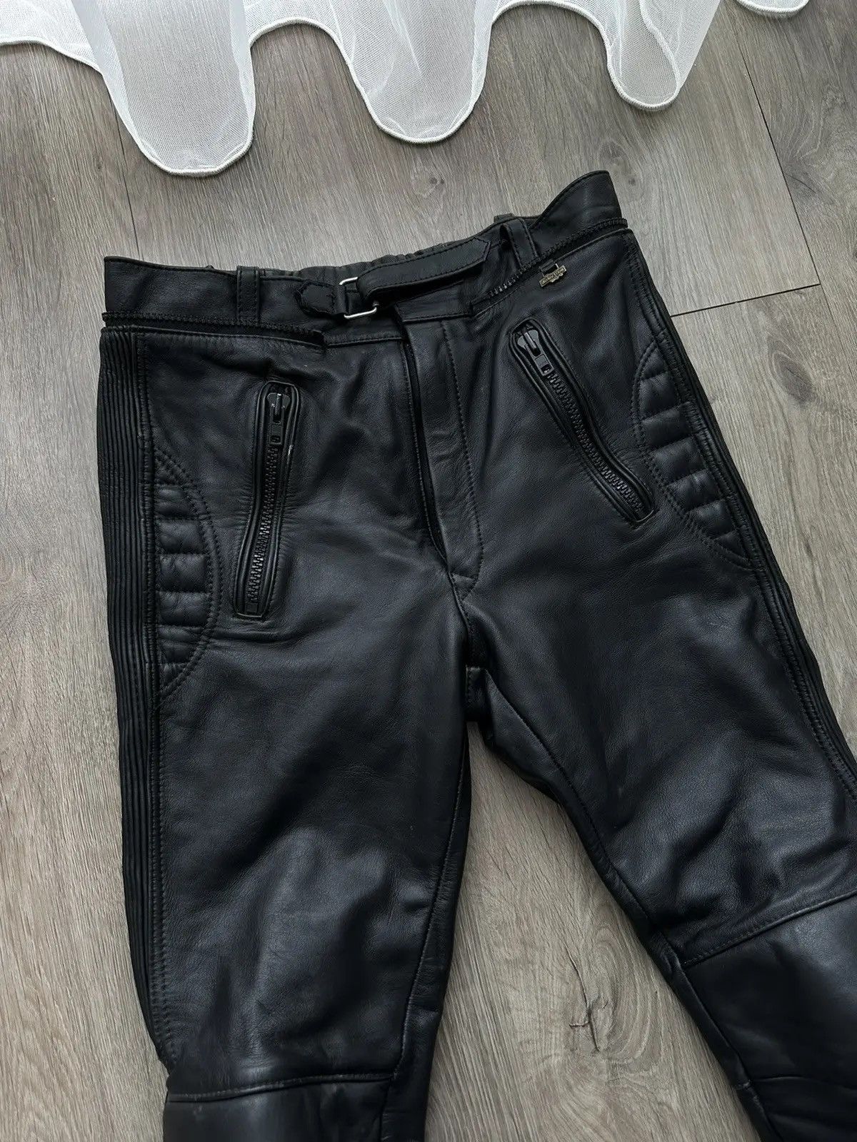 Genuine Leather × Vintage Vintage Genuine Leather Louis Moto Black pants Size US 32 / EU 48 - 5 Thumbnail