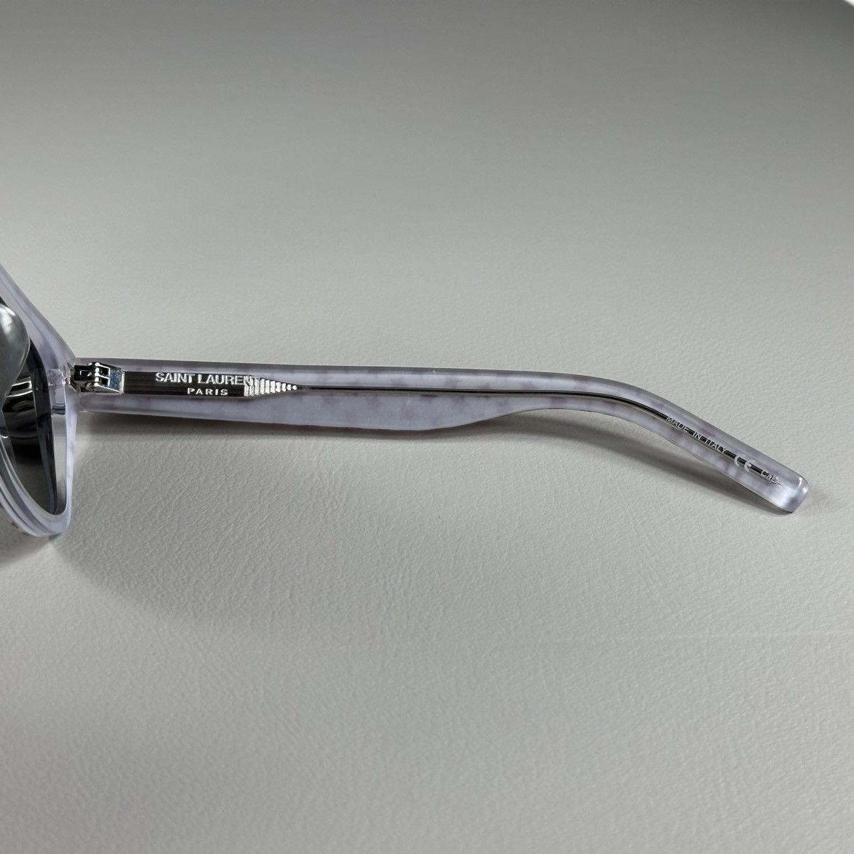 Saint Laurent Paris Saint Laurent SL51/F 015 Silver Red Glitter Stars Sunglasses Size ONE SIZE - 7 Thumbnail