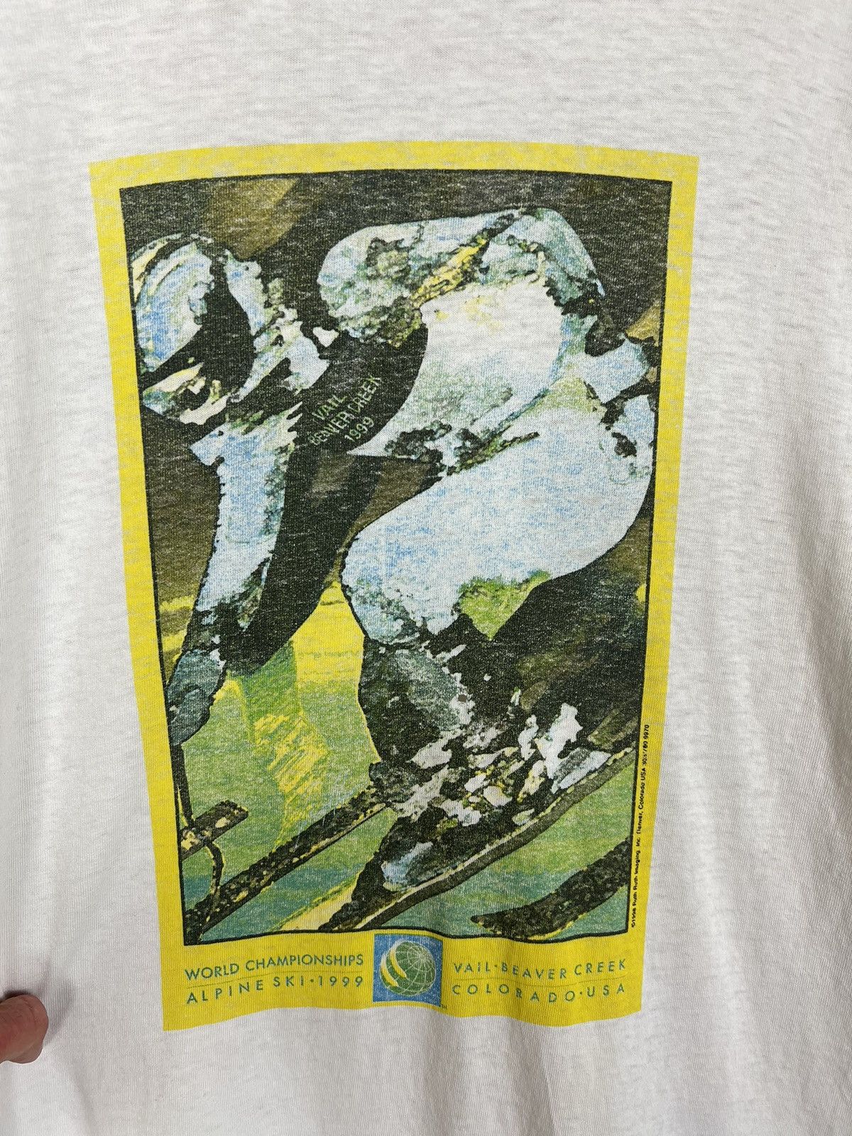Vintage Vintage 1999 Alpine Ski Championship T-shirt Art Tee Size US M / EU 48-50 / 2 - 5 Thumbnail