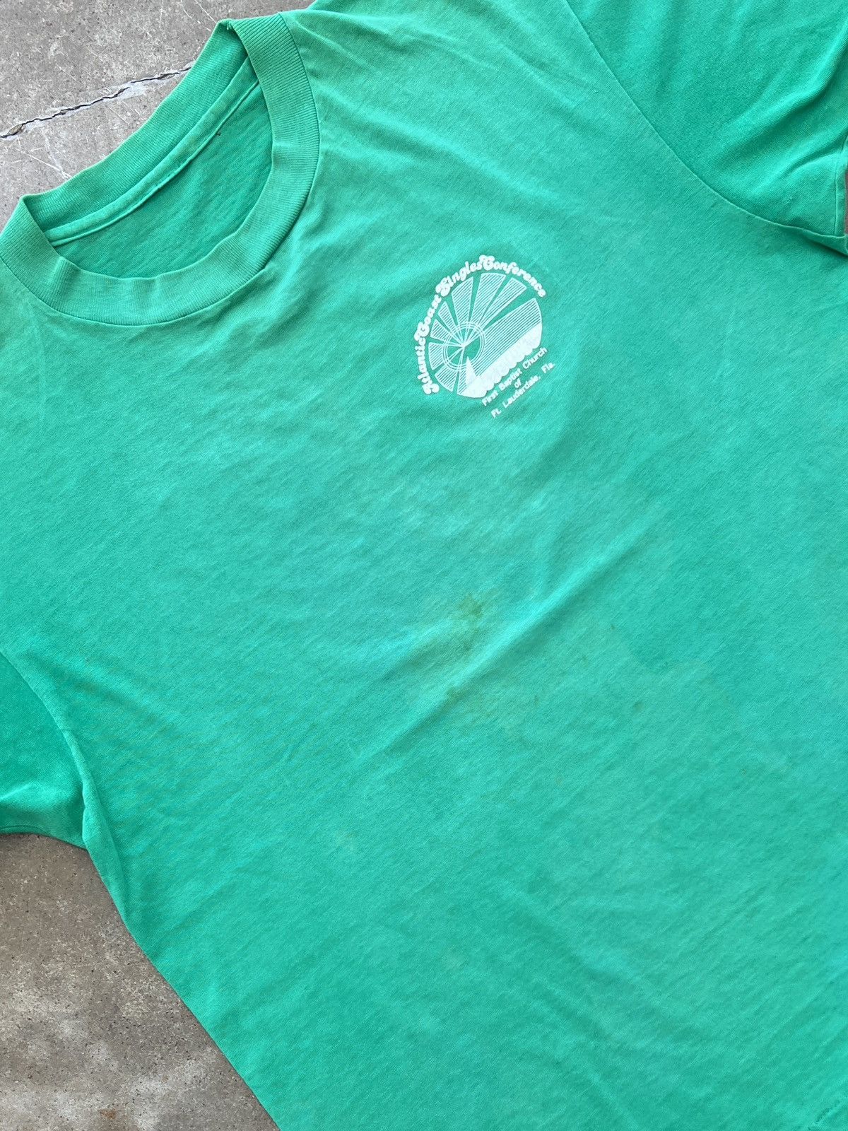 Vintage Vintage Single Stitch Atlantic 1994 Palm Tree Tee Small Size US S / EU 44-46 / 1 - 4 Thumbnail