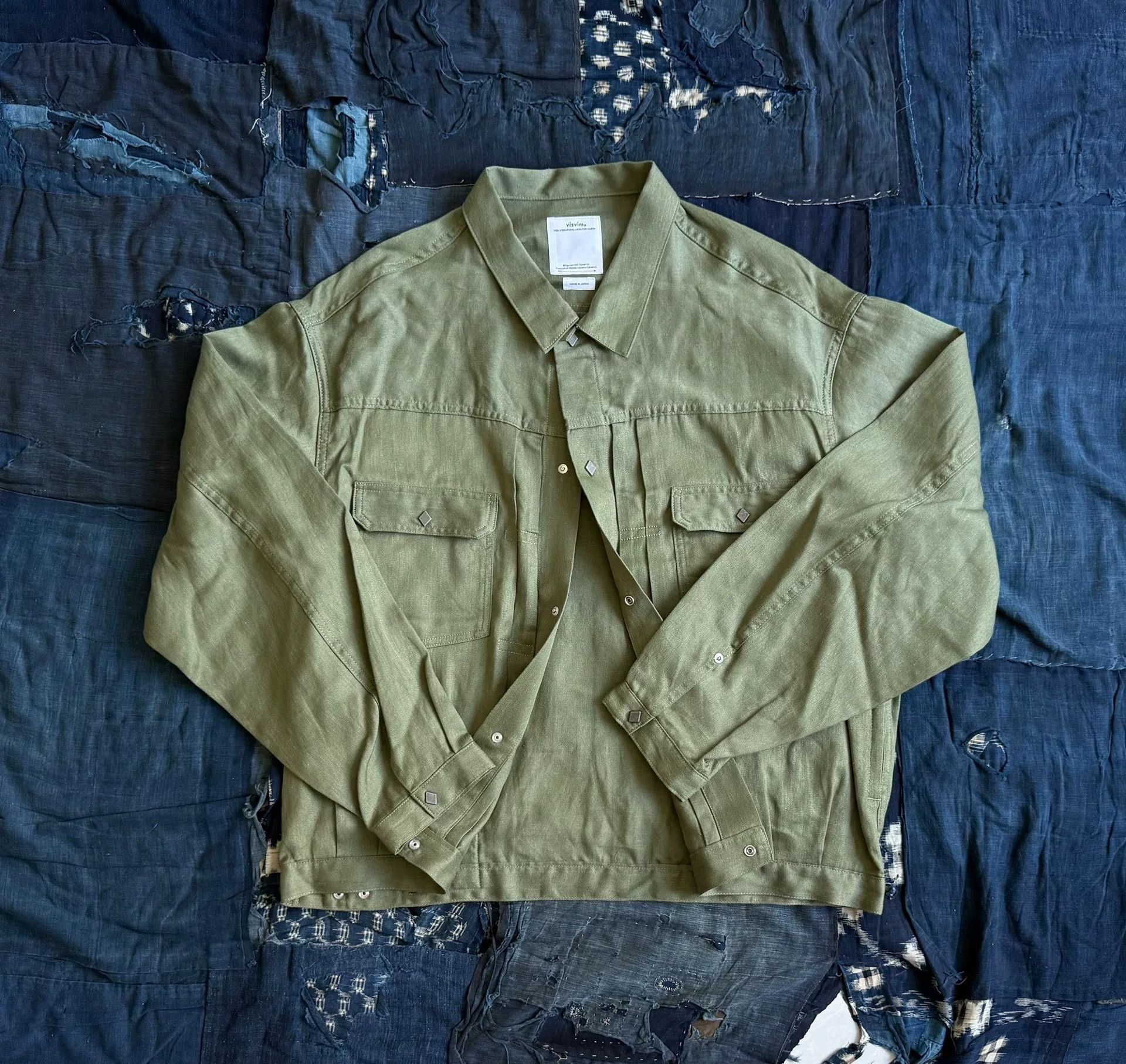 Visvim VISVIM 24SS 101XX Denim Linen Wool Jacket Size US XL / EU 56 / 4 - 2 Thumbnail