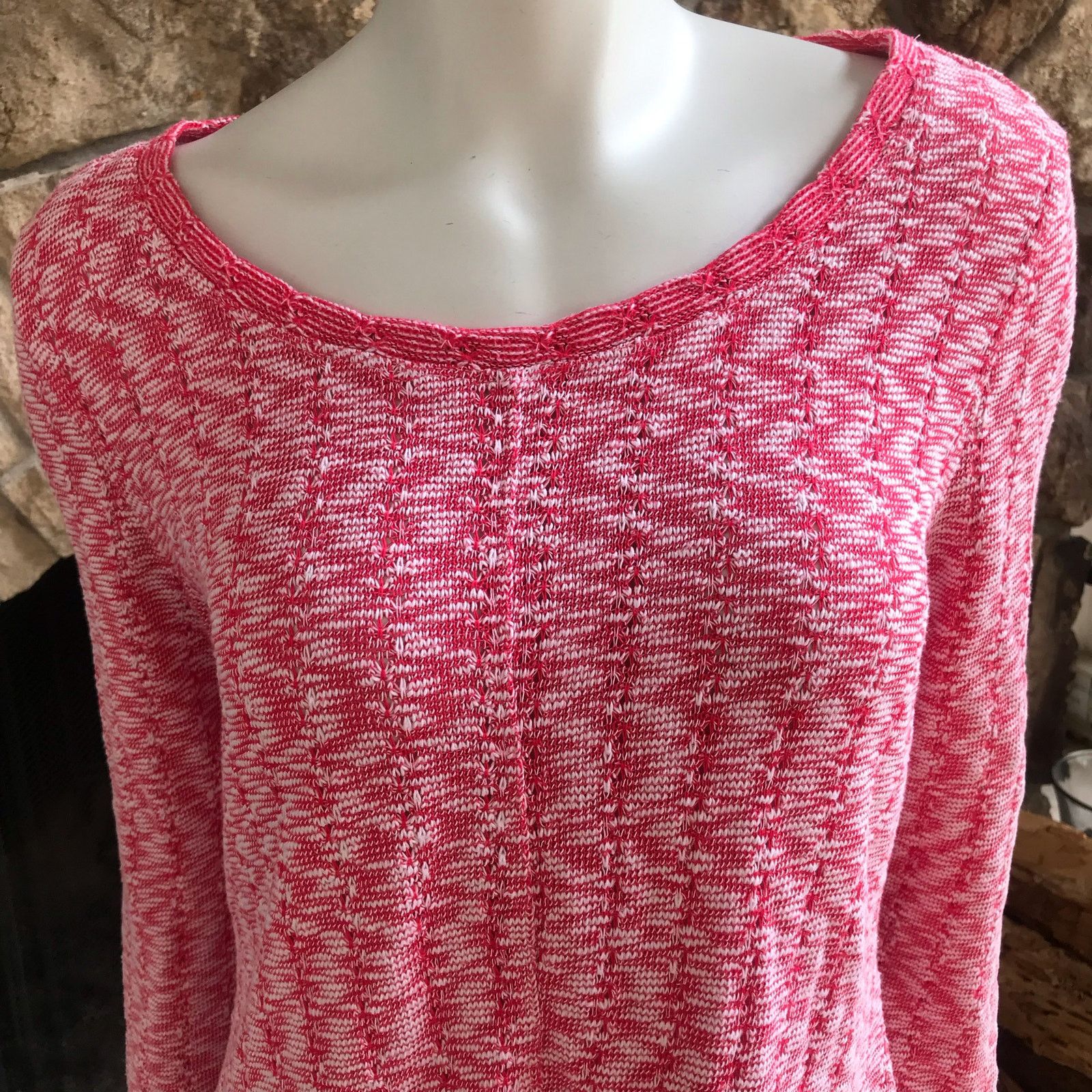Habitat Habitat Knit Scoop Neck Long Sleeve Pink Shirt Women's Small Size S / US 4 / IT 40 - 2 Thumbnail