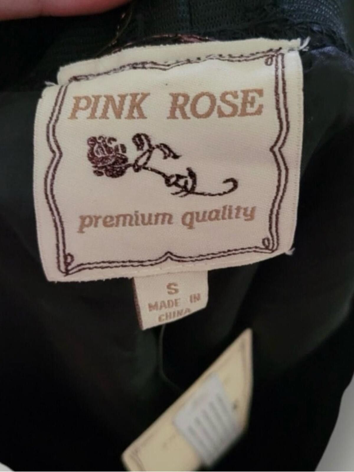 Other Pink Rose Black Sequin Skater Skirt Size 28" / US 6 / IT 42 - 7 Thumbnail