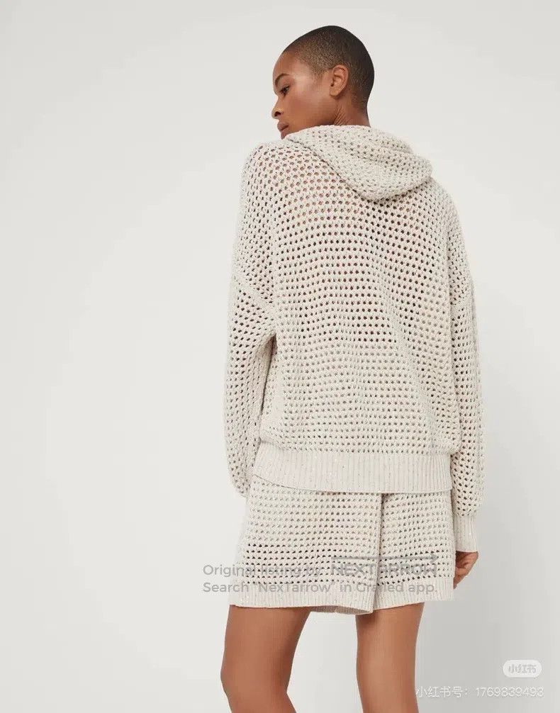 Brunello Cucinelli Brunello Cucinelli Sequin Knit Hoodie Size M / US 6-8 / IT 42-44 - 2 Thumbnail