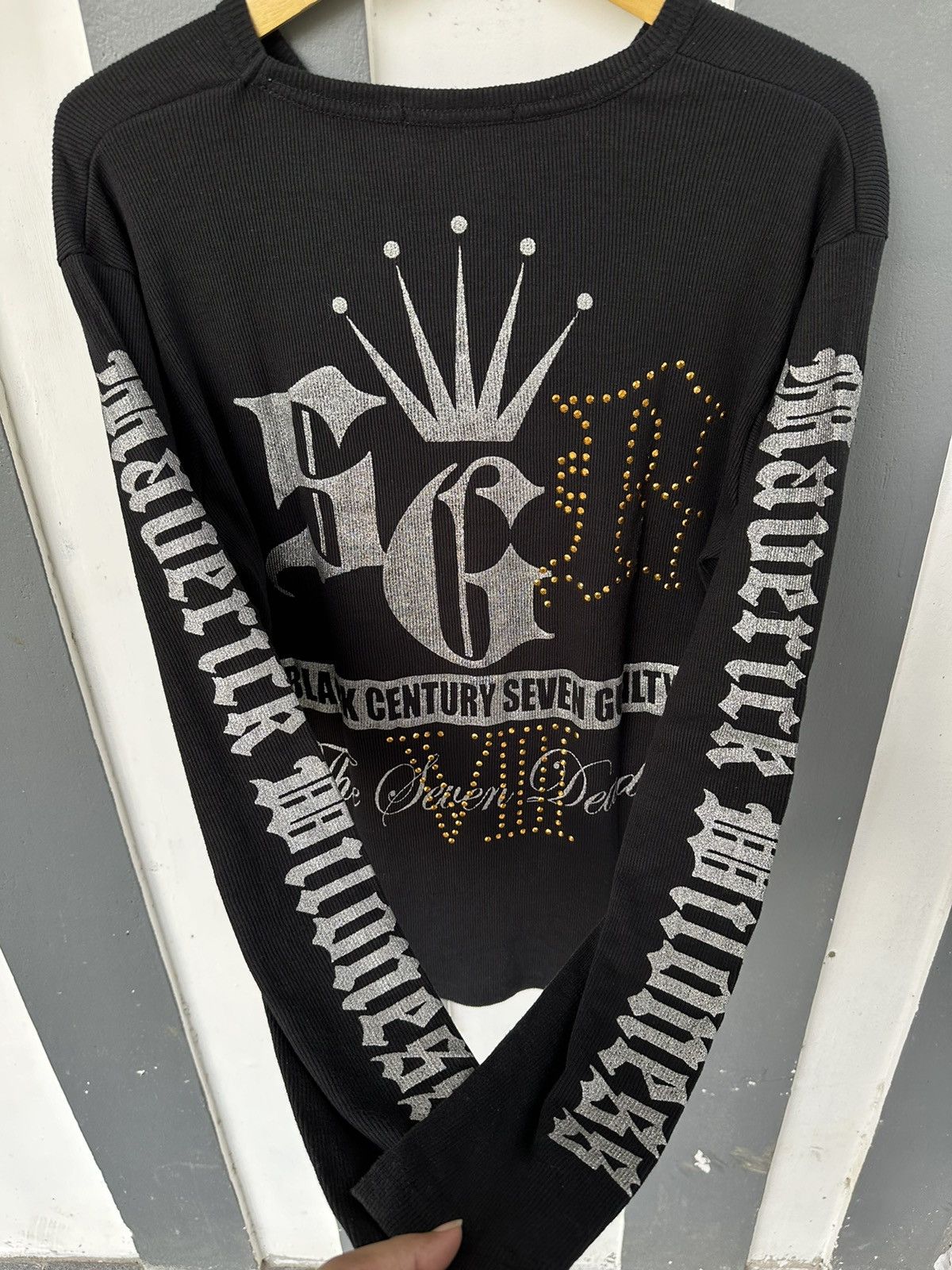 20471120 JAPANESE SICK PRIMAL POINT GLITTER POEM GOTHIC LGB STYLE Size US L / EU 52-54 / 3 - 3 Thumbnail