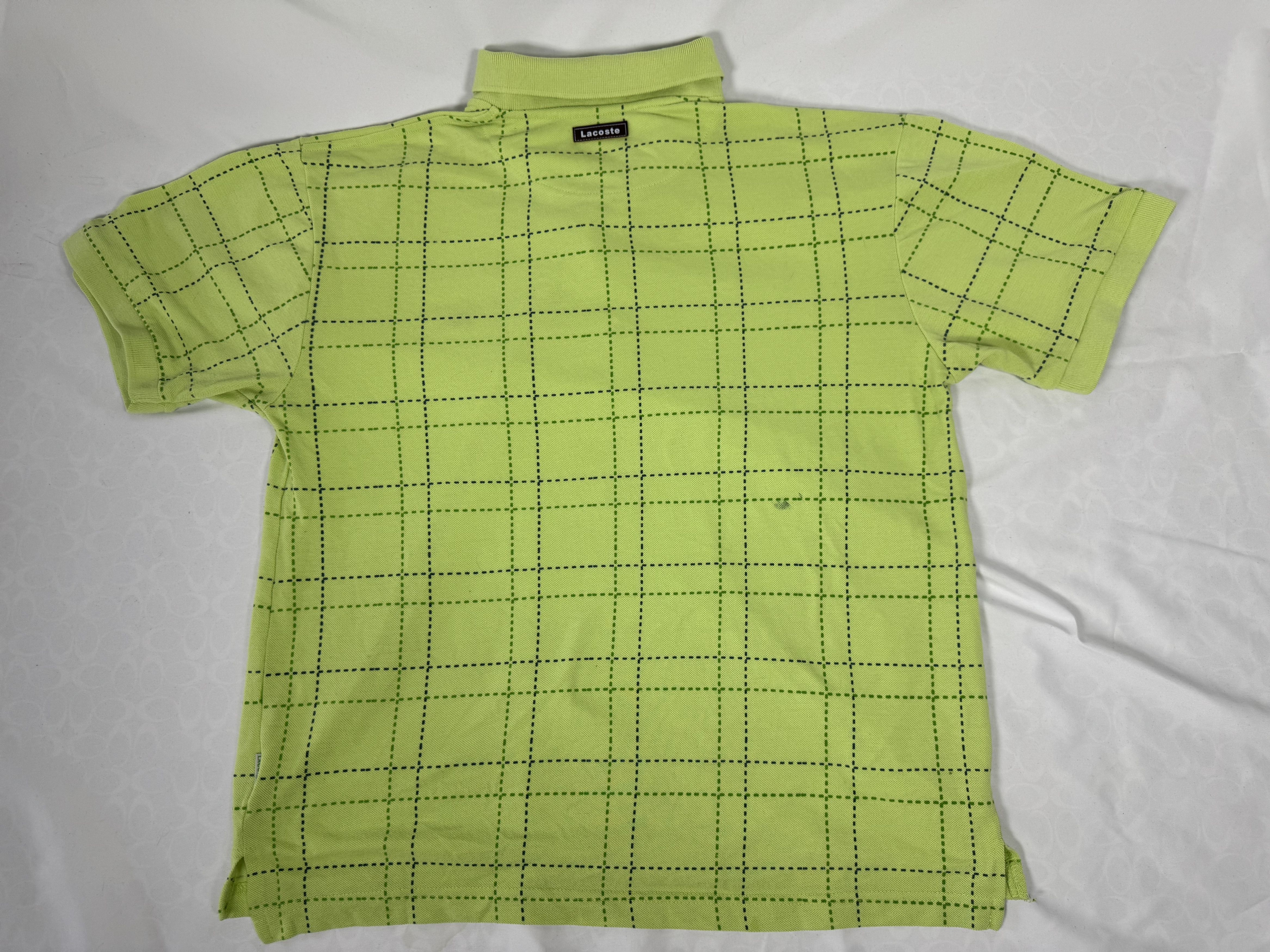 Lacoste Lacoste Vintage Washed Polo Shirt – Green Grid – Size Small Size US S / EU 44-46 / 1 - 3 Thumbnail