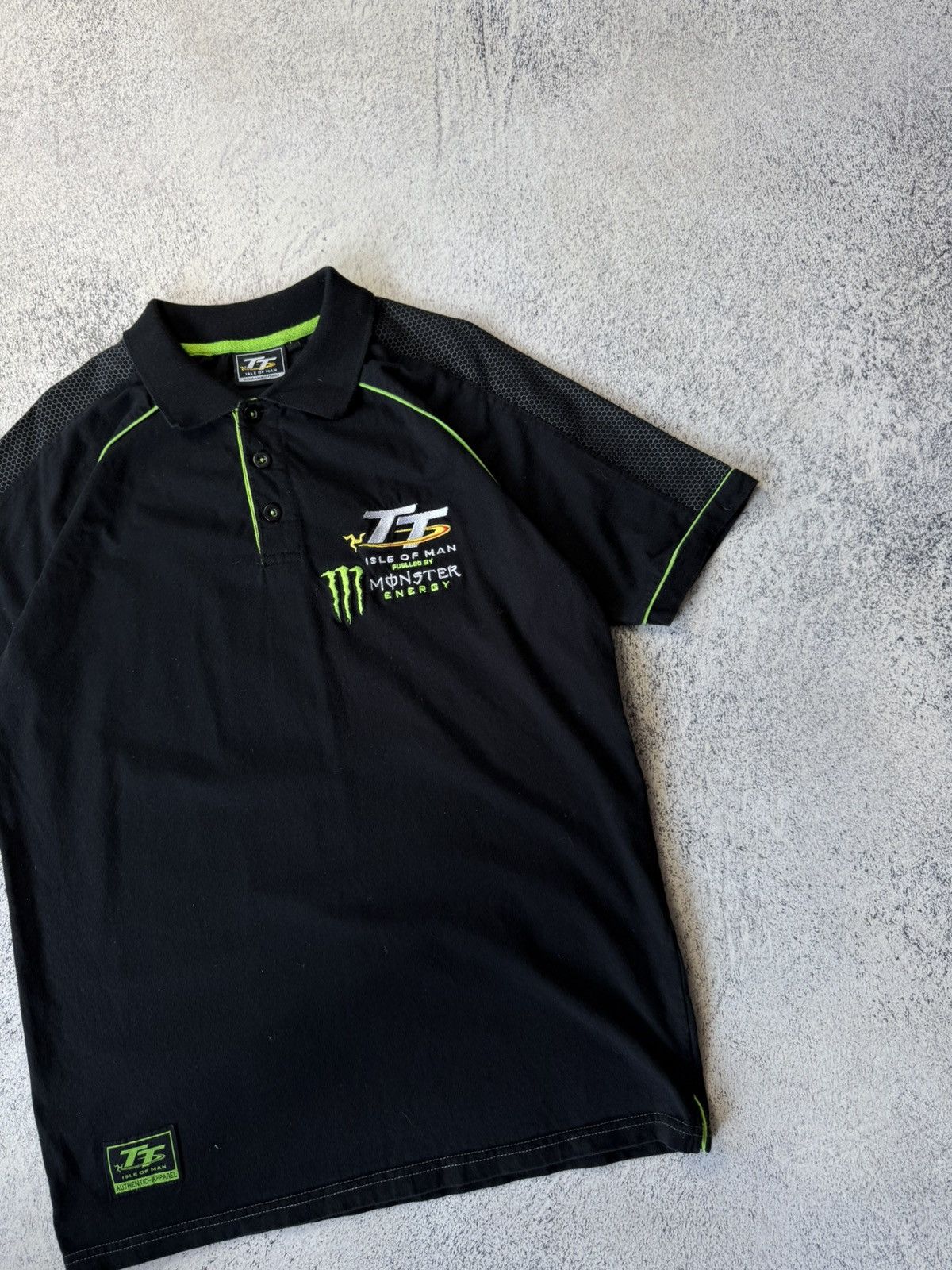 Vintage Vintage Polo Monster Energy Isle of Man TT Moto Racing USA Size US L / EU 52-54 / 3 - 7 Thumbnail