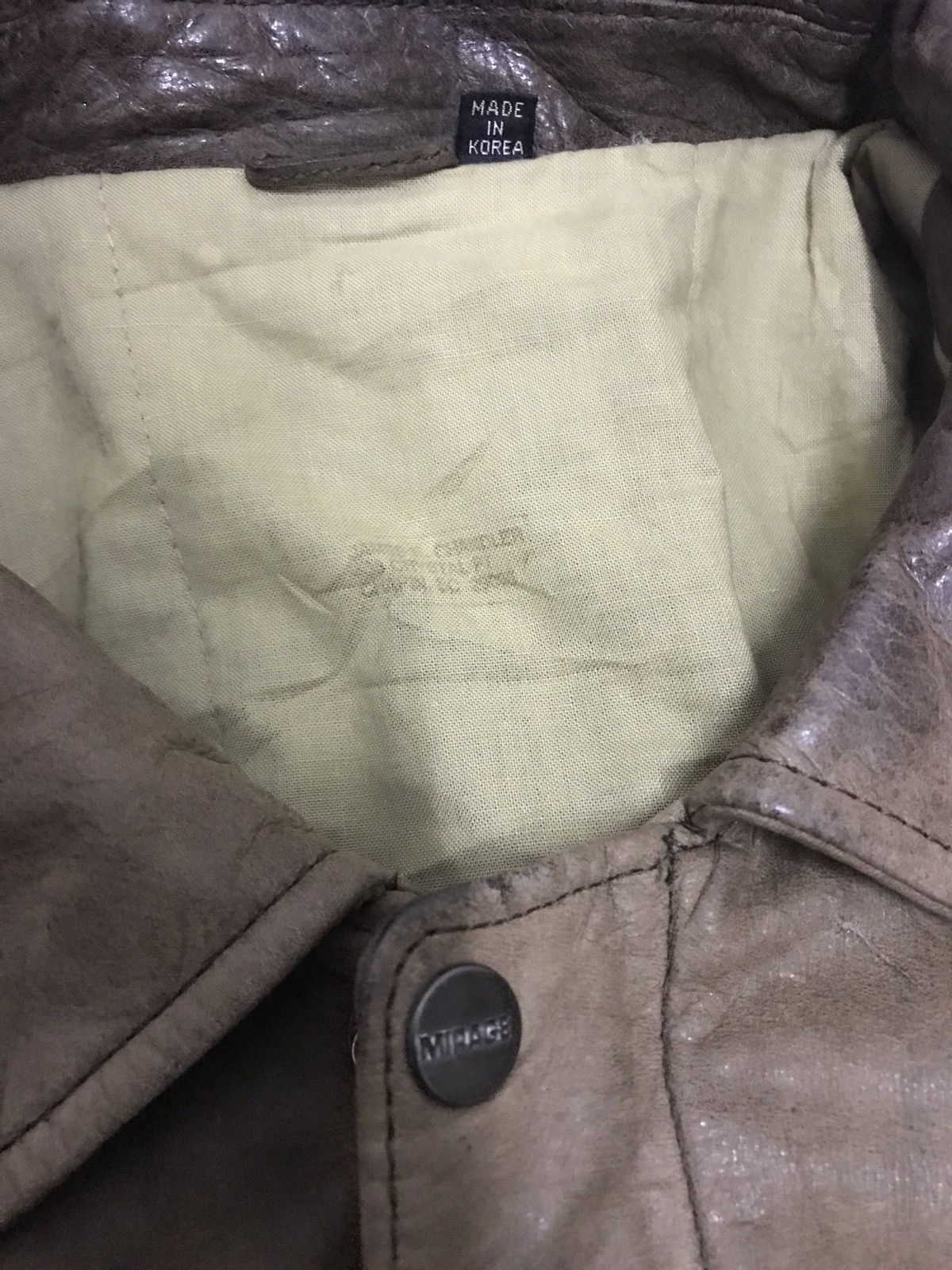 Other Vintage Mirage leather military jacket Size US XL / EU 56 / 4 - 4 Thumbnail