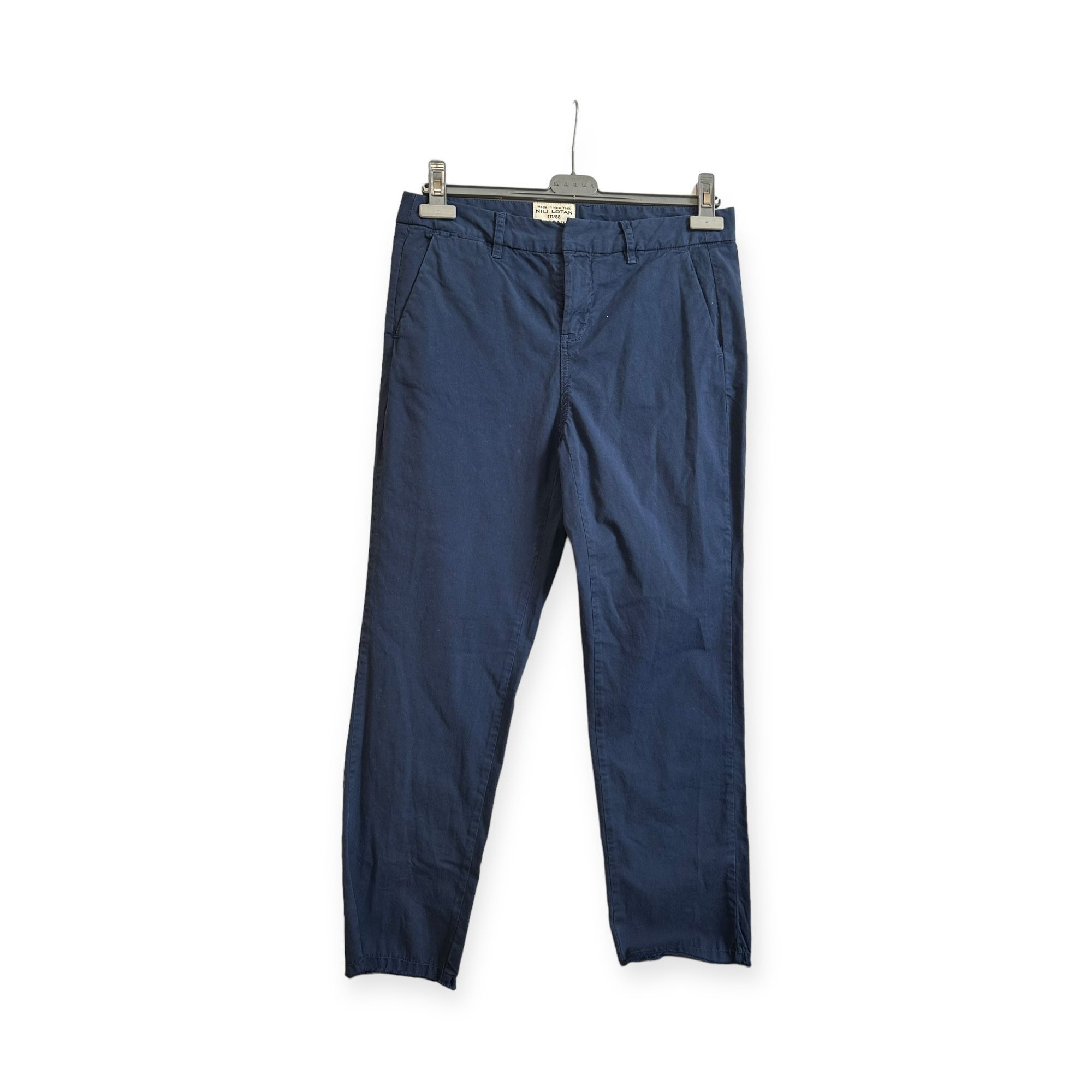 Nili Lotan Nili Lotan Cropped Montauk Pants, Size 4, Marine Blue, N Size 27" / US 4 / IT 40 - 1 Thumbnail