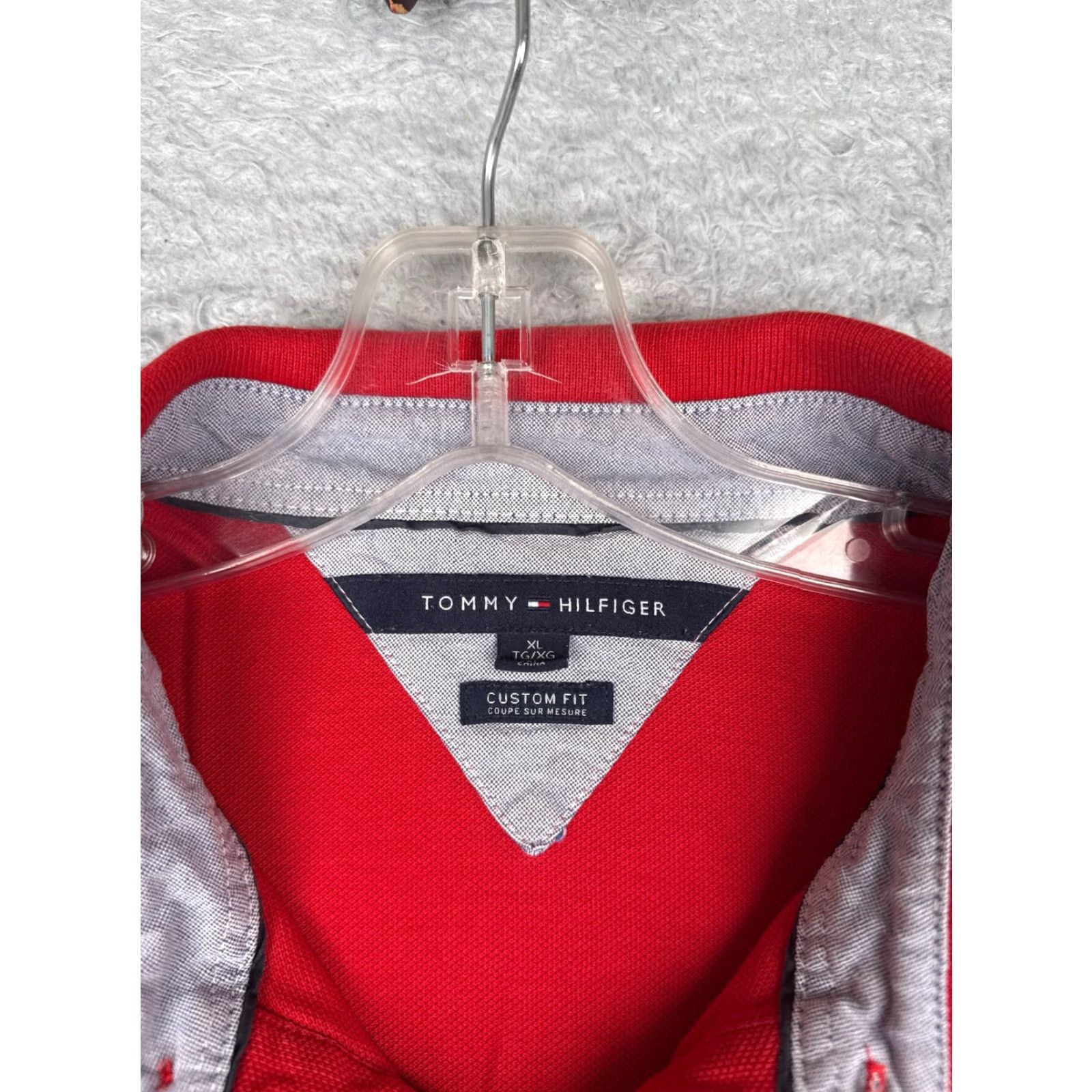 Tommy Hilfiger Tommy Hilfiger Polo Shirt Men XL Red Cotton Slim Fit Short Sleeve Golf Modern Sports Shirt Size US XL / EU 56 / 4 - 7 Thumbnail