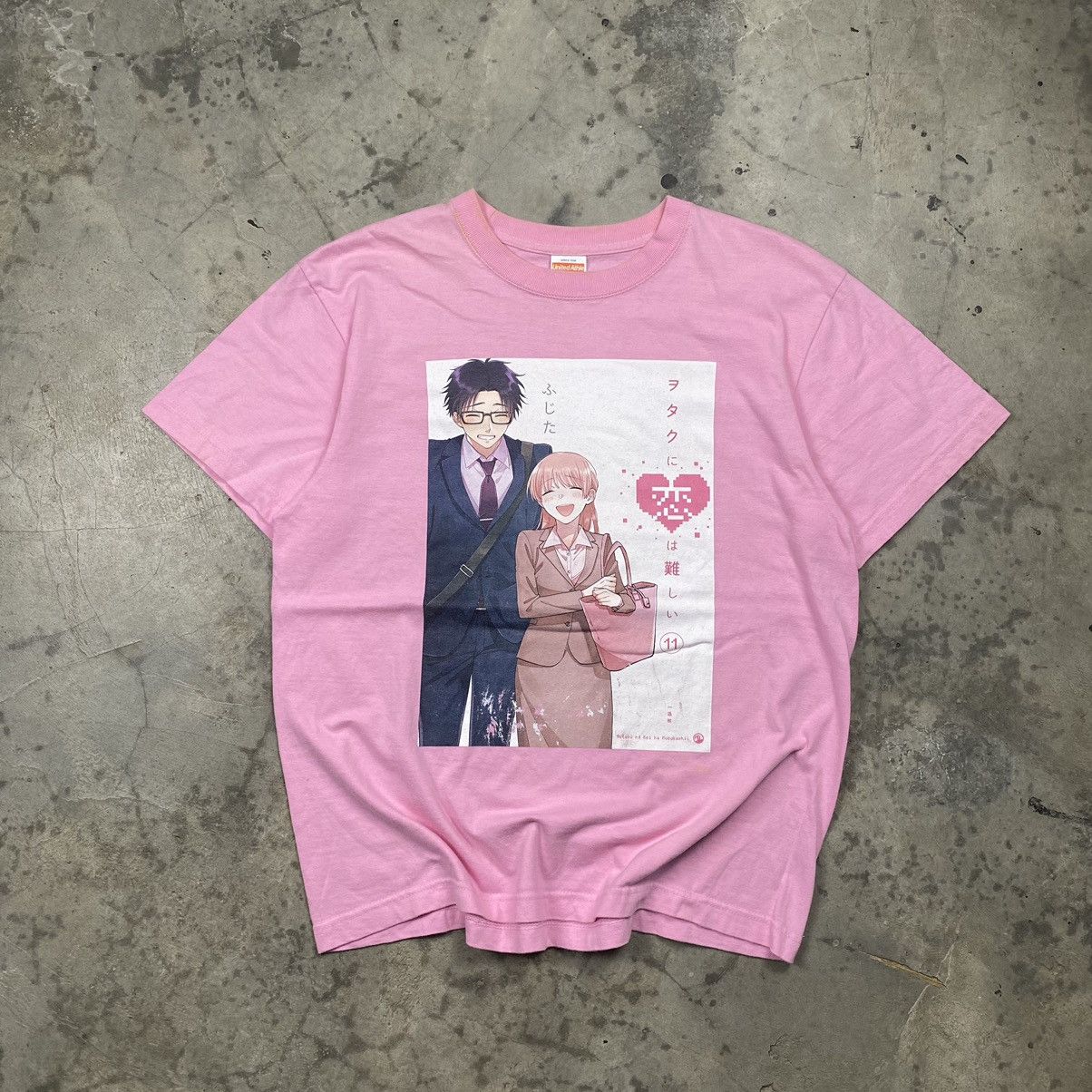 Anime × Japanese Brand Wotaku ni Koi wa Muzukashii Anime Manga Series Tee Size US M / EU 48-50 / 2 - 1 Thumbnail