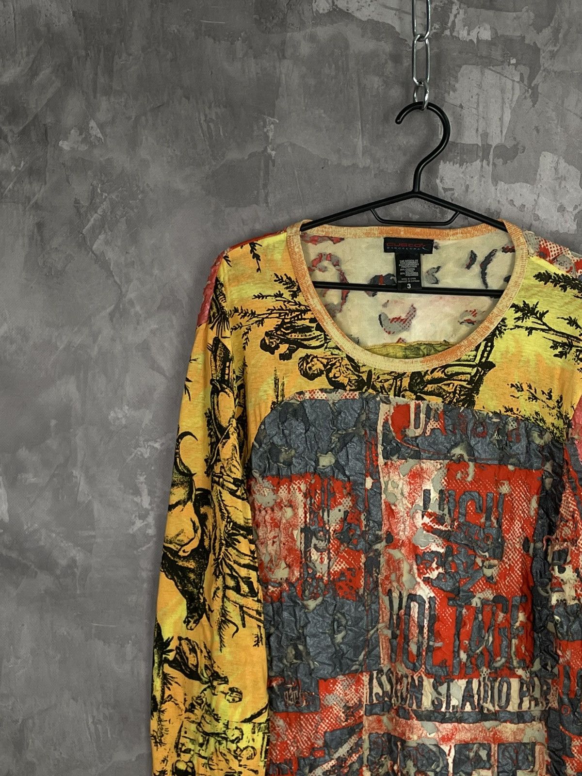 Custo Barcelona × Vintage VINTAGE Y2K CUSTO BARCELONA LONGSLEEVE PRINTED TOP Size M / US 6-8 / IT 42-44 - 4 Thumbnail