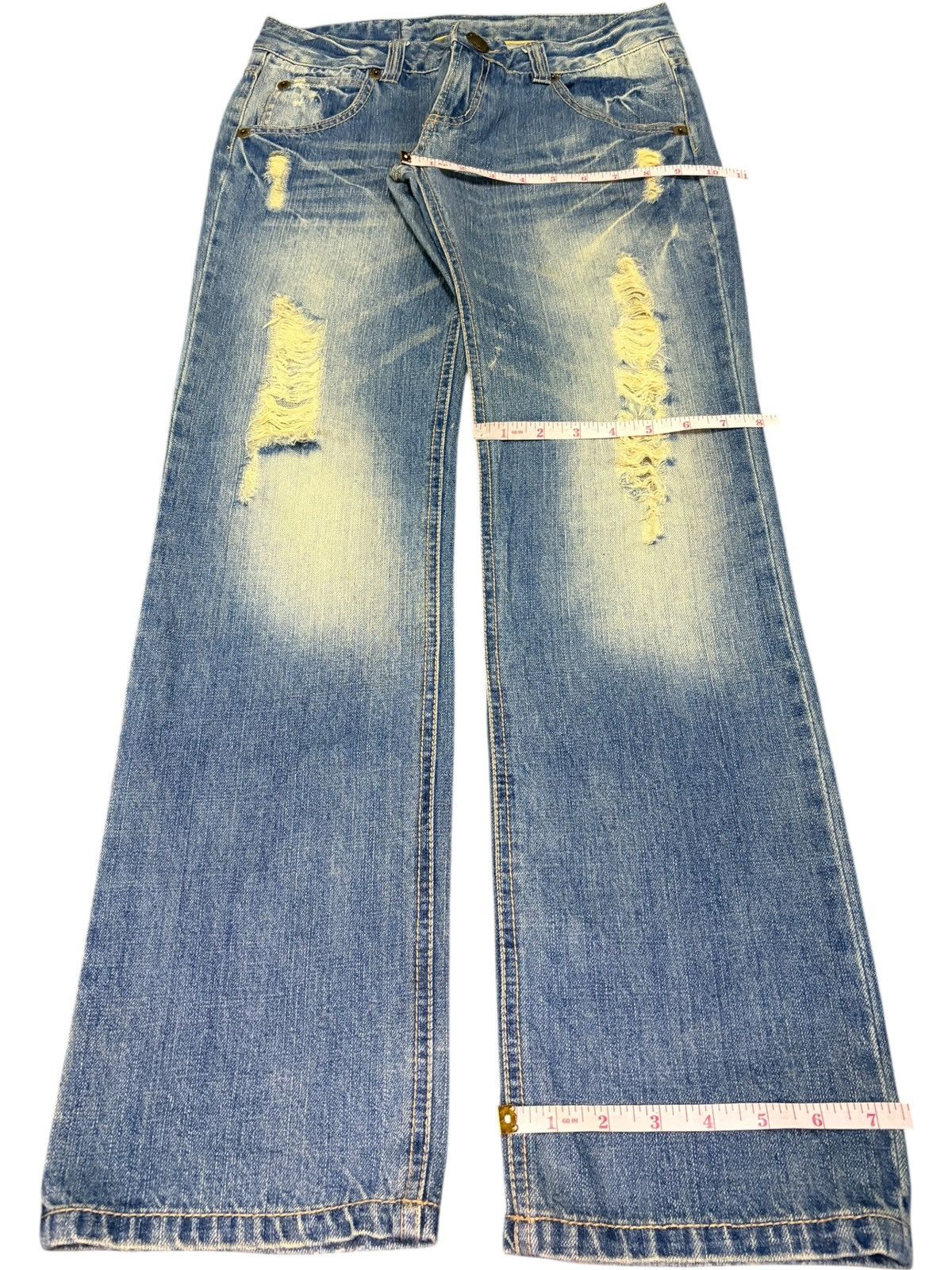 Edwin Vintage Japanese Brand Rusty Wash Distressed Jeans Size 29" - 8 Thumbnail