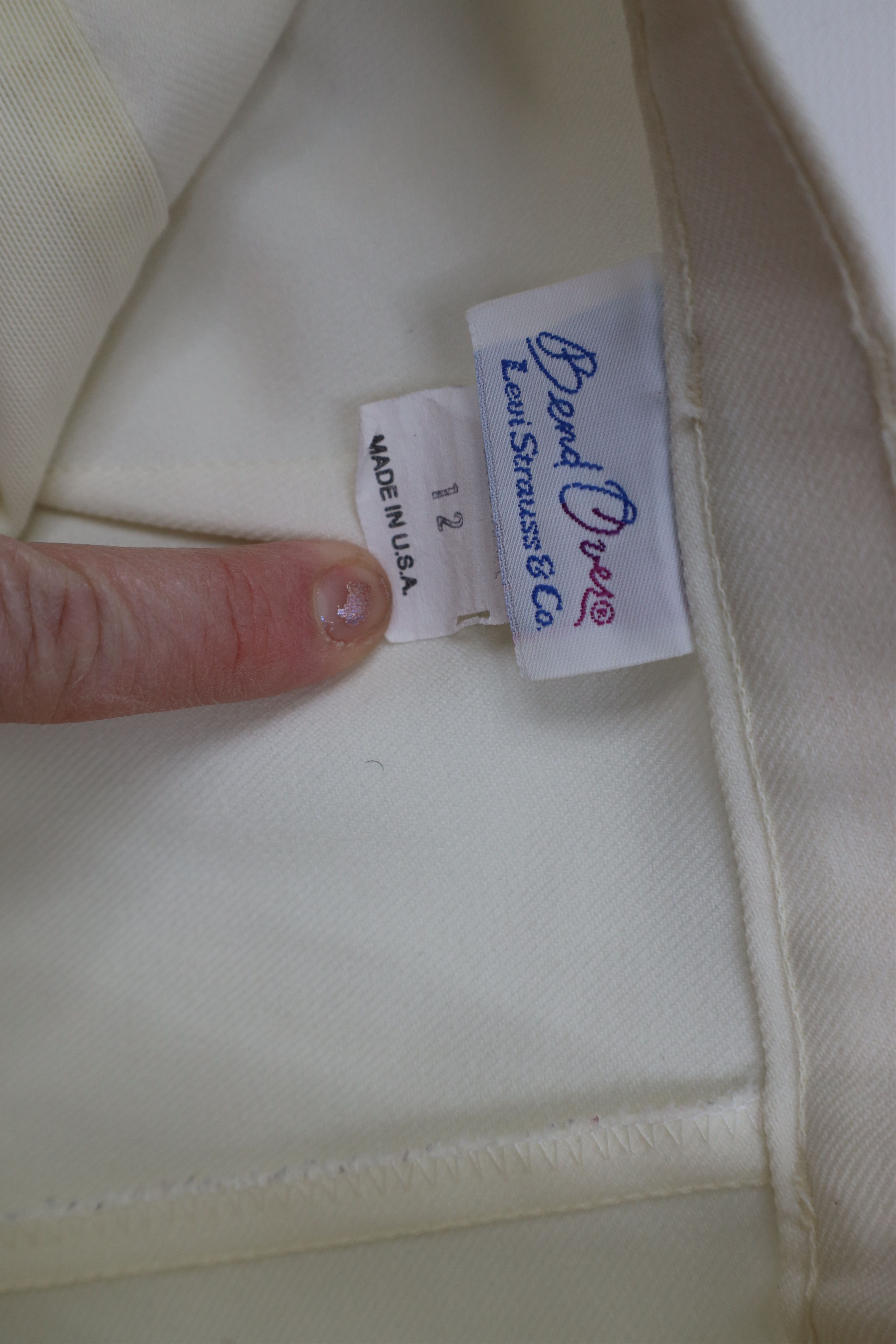 Levi's Vintage 70s Levis Knit Straight Leg Chino Pants Cream USA Size 34" / US 12 / IT 48 - 8 Thumbnail