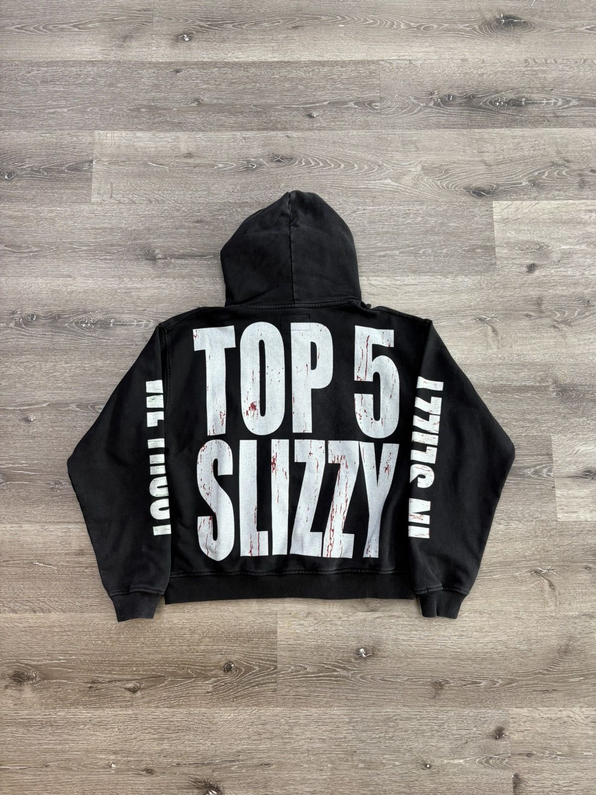 Godspeed Godspeed x Slizzy “Top 5 Slizzy” VVS Hoodie (Black Wash) Size US M / EU 48-50 / 2 - 2 Thumbnail