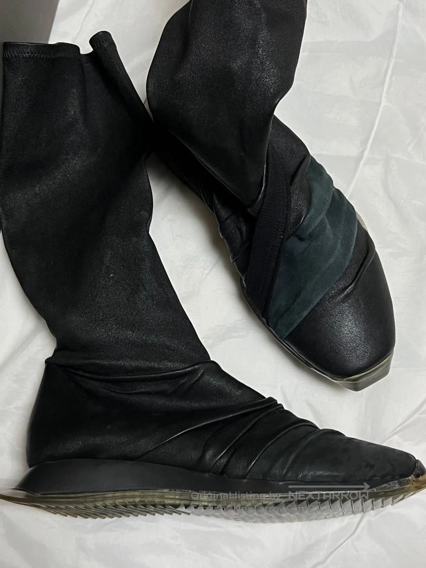 Rick Owens Rick Owens Asymmetric Leather Over. Size US 7 / IT 37 - 4 Thumbnail