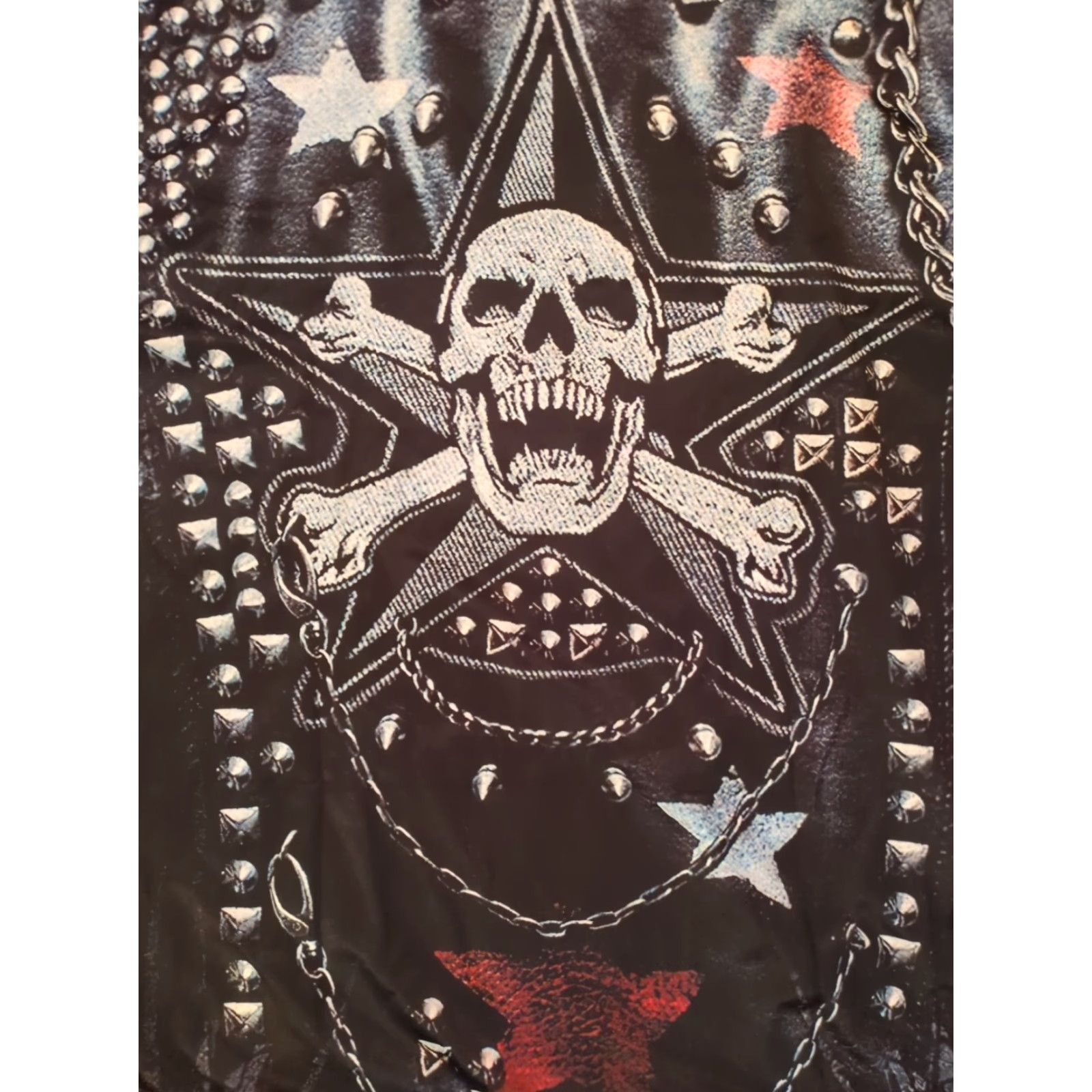 Vintage Metal Rock Biker Spikes Pullover Hoodie Black XL Logo Skull Graphic Print Men Size US XL / EU 56 / 4 - 3 Thumbnail