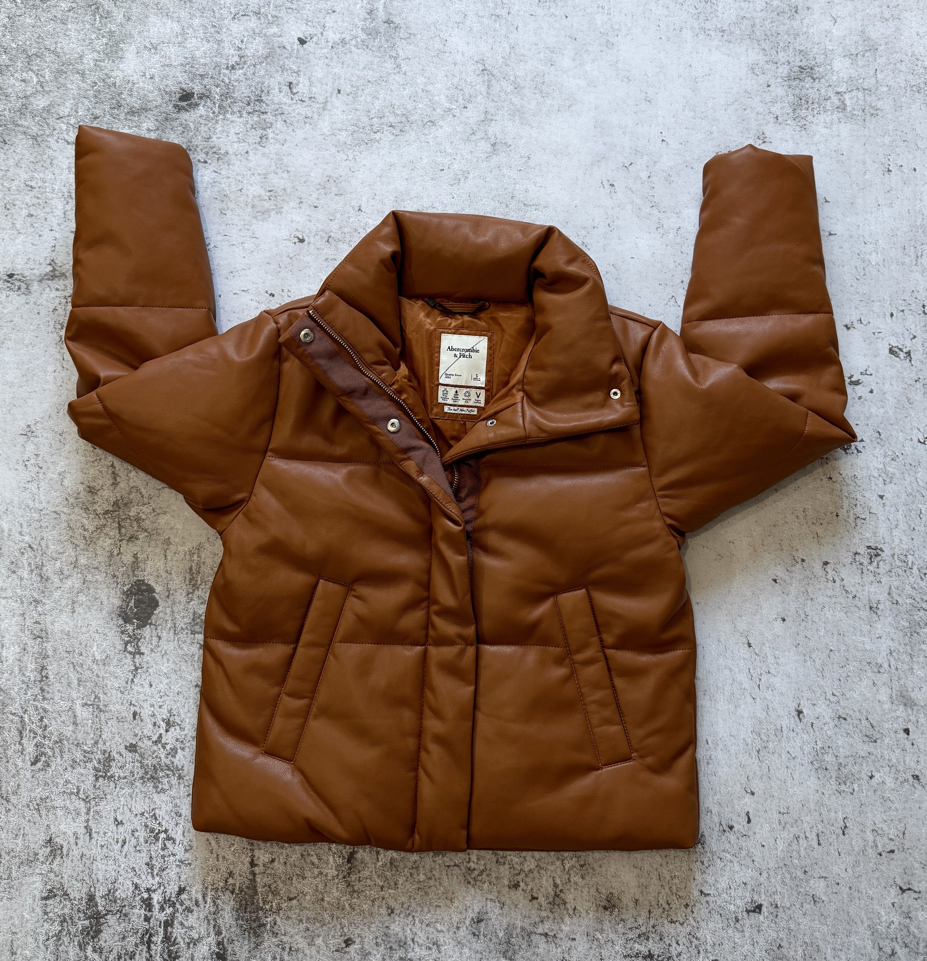 Abercrombie & Fitch Abercrombie & Fitch Puffer Jacket Women's Vegan Leather S Size S / US 4 / IT 40 - 4 Thumbnail