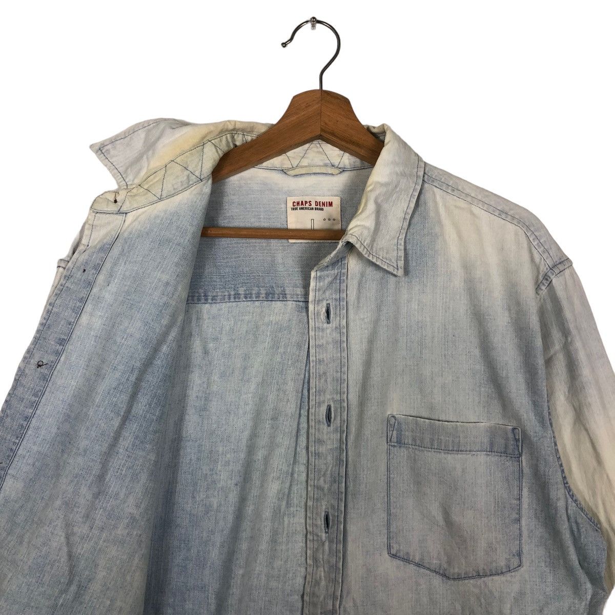Japanese Brand 🔥90’s Vintage Chambray Shirts Chaps Denim Size US L / EU 52-54 / 3 - 10 Thumbnail