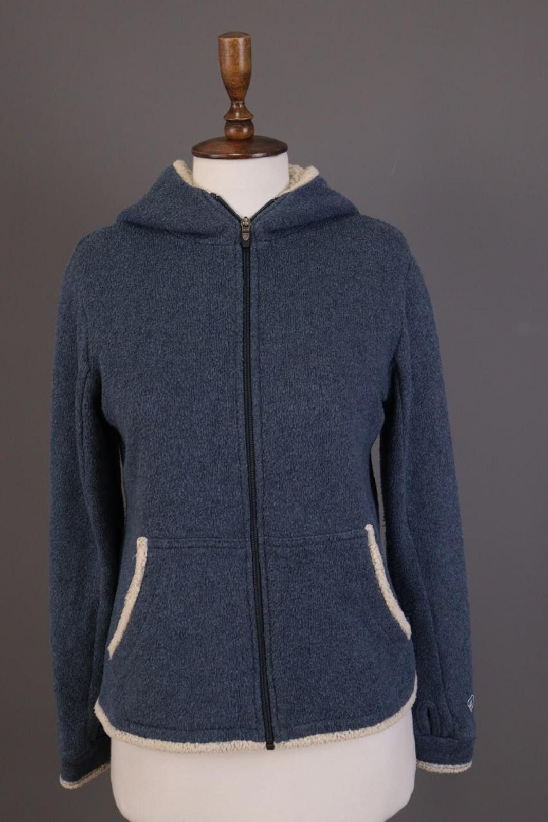 Kuhl Kuhl Blue Alfpaca Fleece Full Zip Hooded Fur Jacket Size S Size S / US 4 / IT 40 - 1 Thumbnail